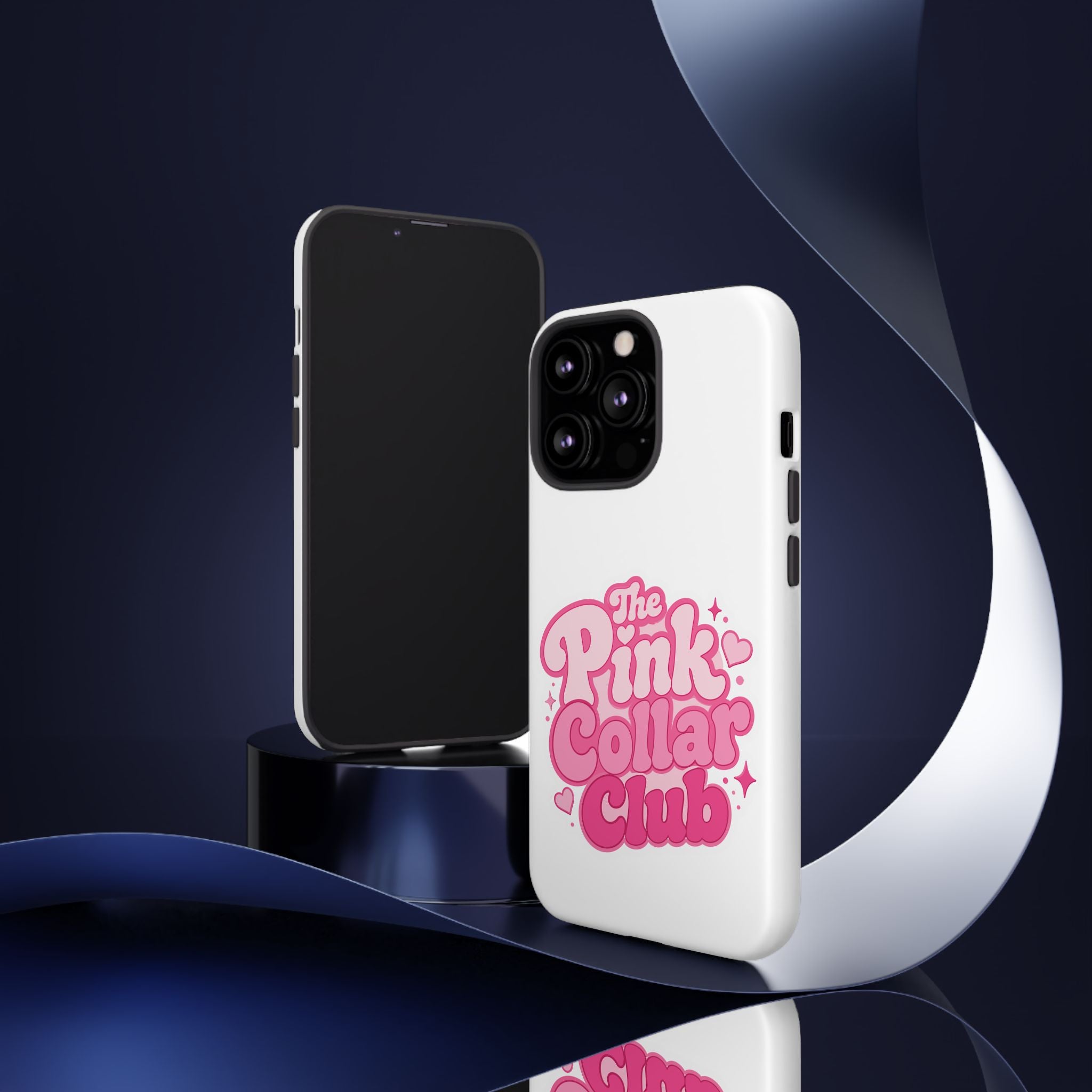 The Pink Collar Club Phone Case — iPhone Cute Retro Pink Graphic Tough Case
