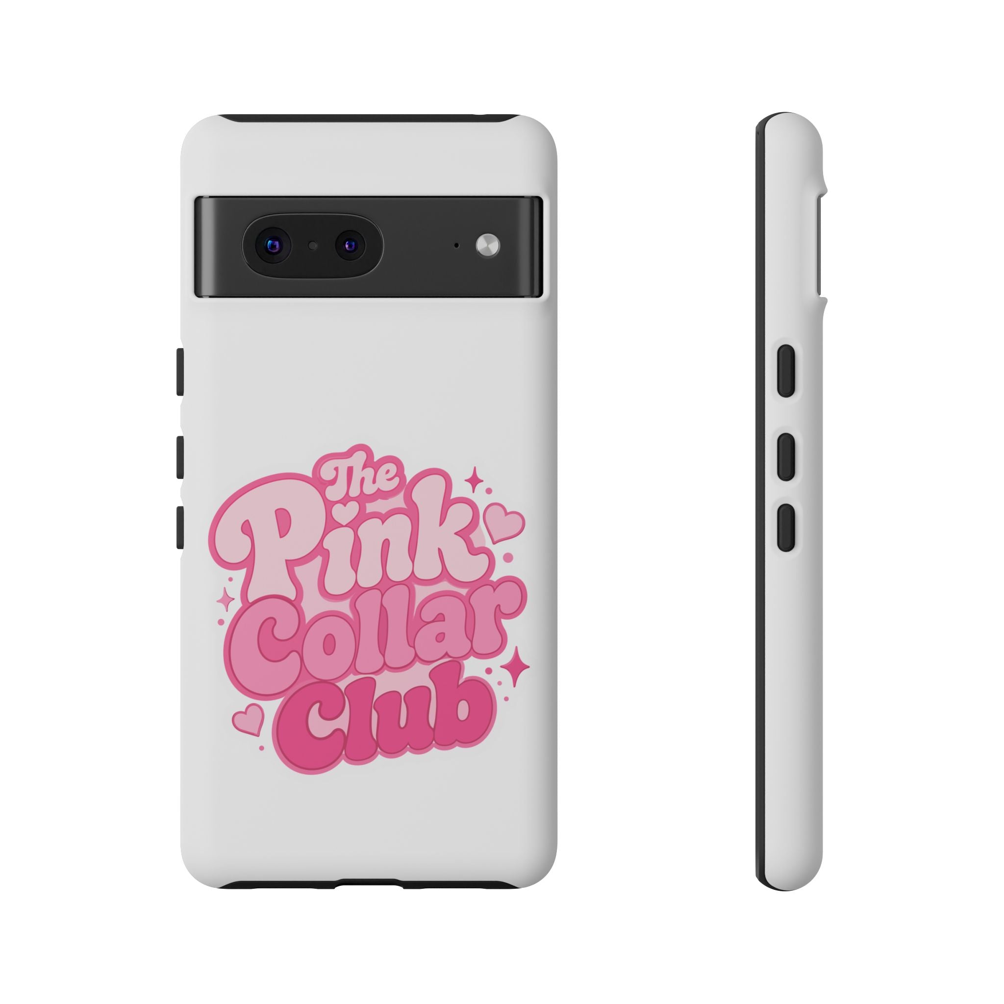The Pink Collar Club Phone Case — Google Pixel Cute Retro Pink Graphic Tough Case