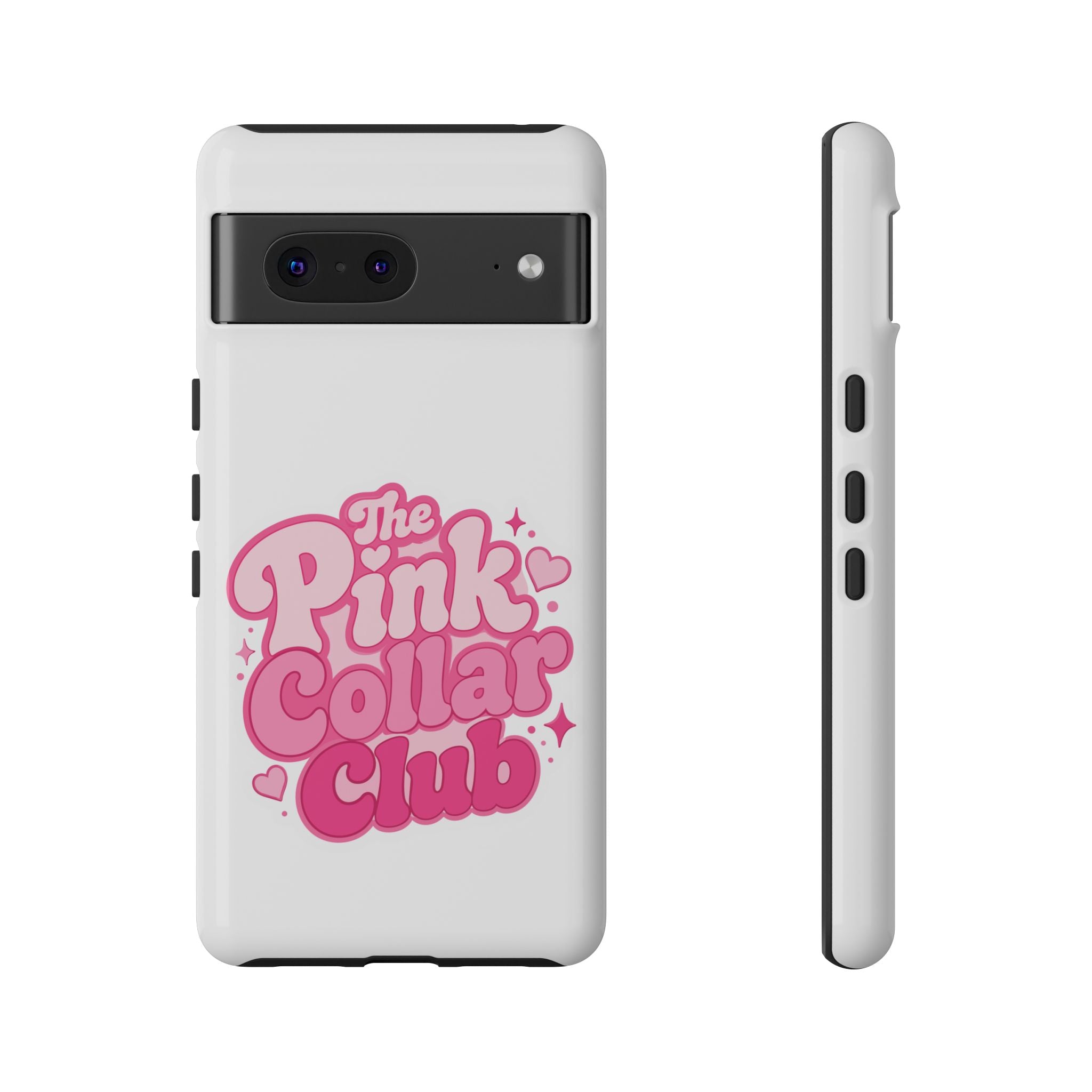 The Pink Collar Club Phone Case — Google Pixel Cute Retro Pink Graphic Tough Case