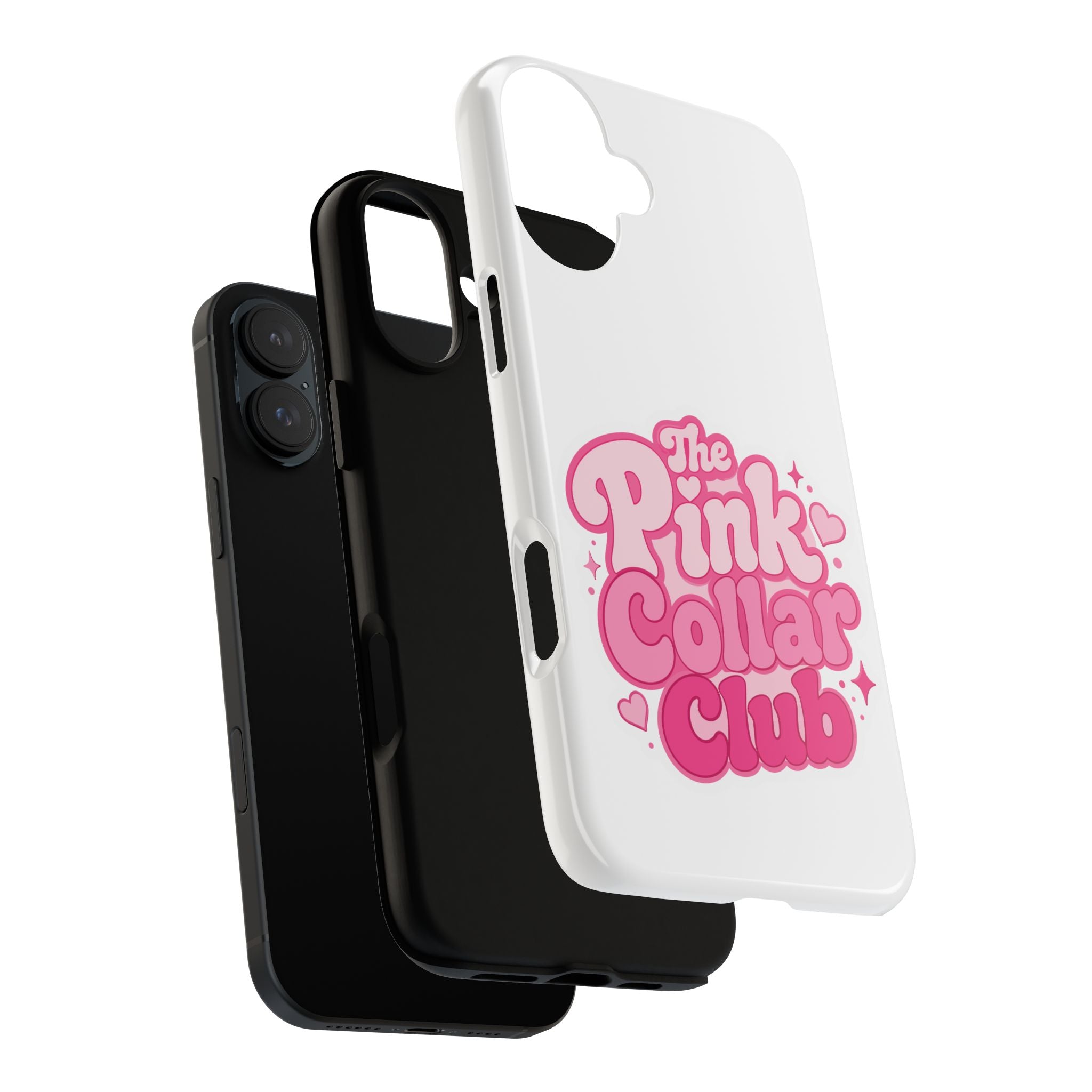 The Pink Collar Club Phone Case — iPhone Cute Retro Pink Graphic Tough Case
