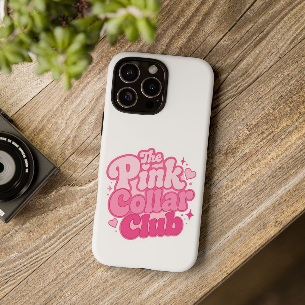 The Pink Collar Club Phone Case — iPhone Cute Retro Pink Graphic Tough Case