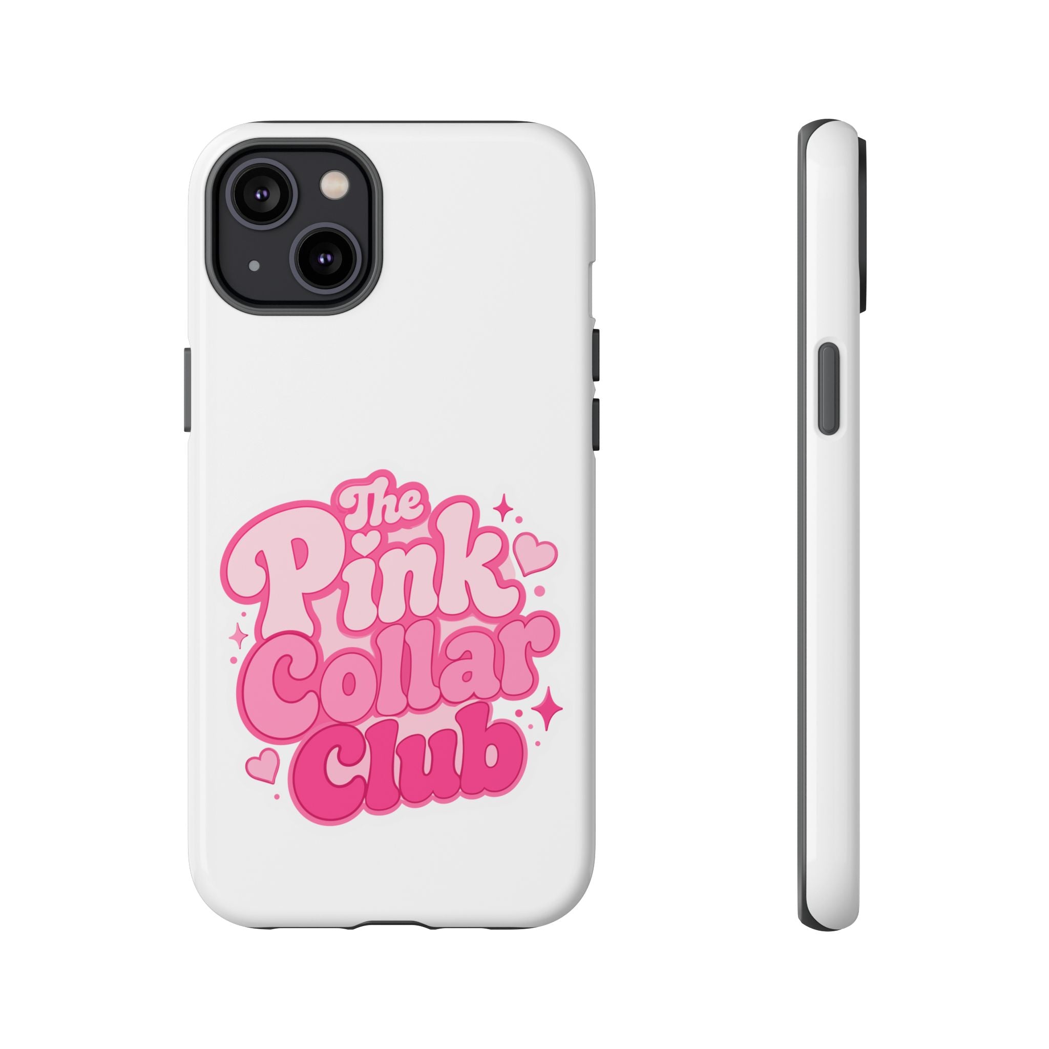 The Pink Collar Club Phone Case — iPhone Cute Retro Pink Graphic Tough Case