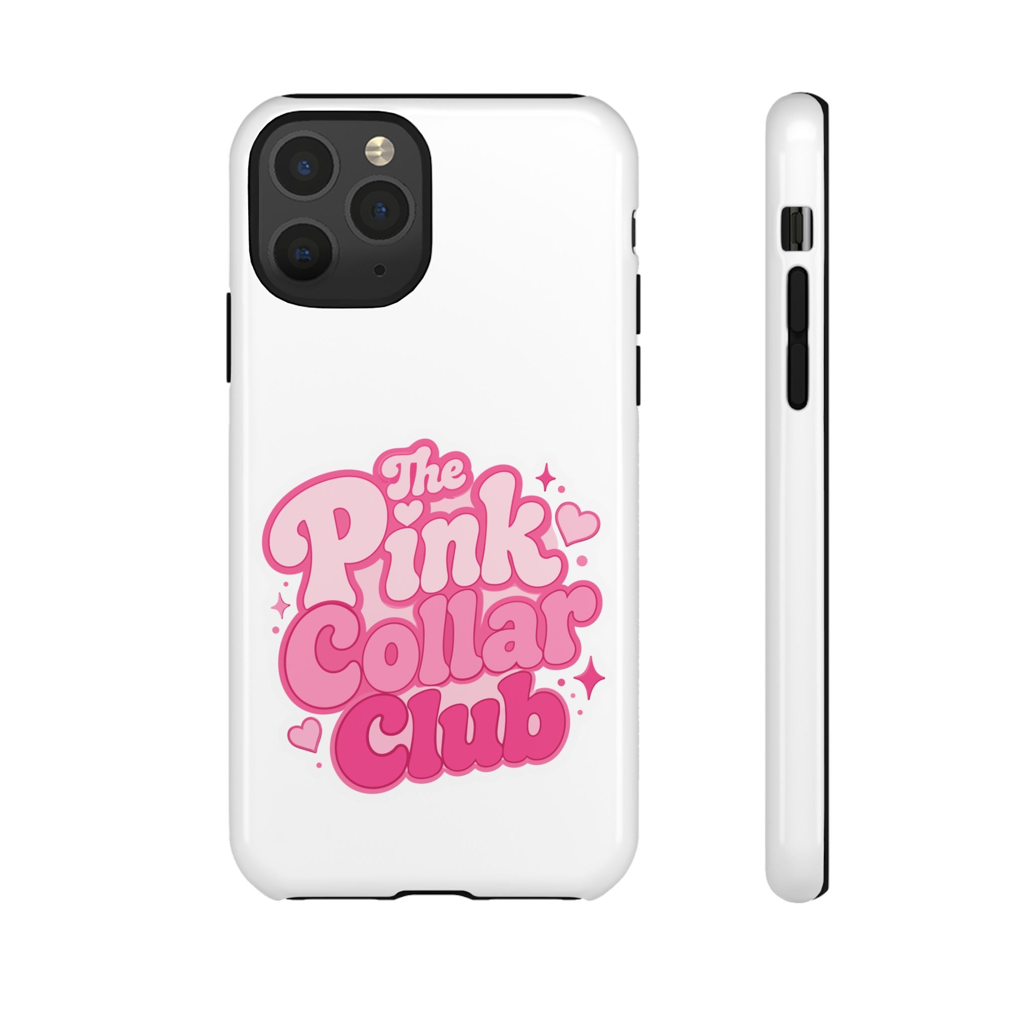 The Pink Collar Club Phone Case — iPhone Cute Retro Pink Graphic Tough Case