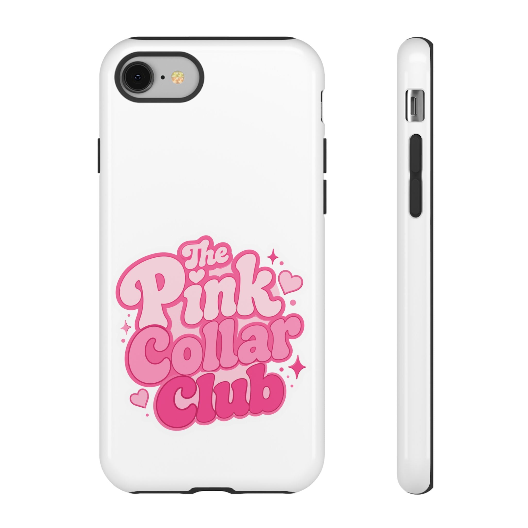 The Pink Collar Club Phone Case — iPhone Cute Retro Pink Graphic Tough Case