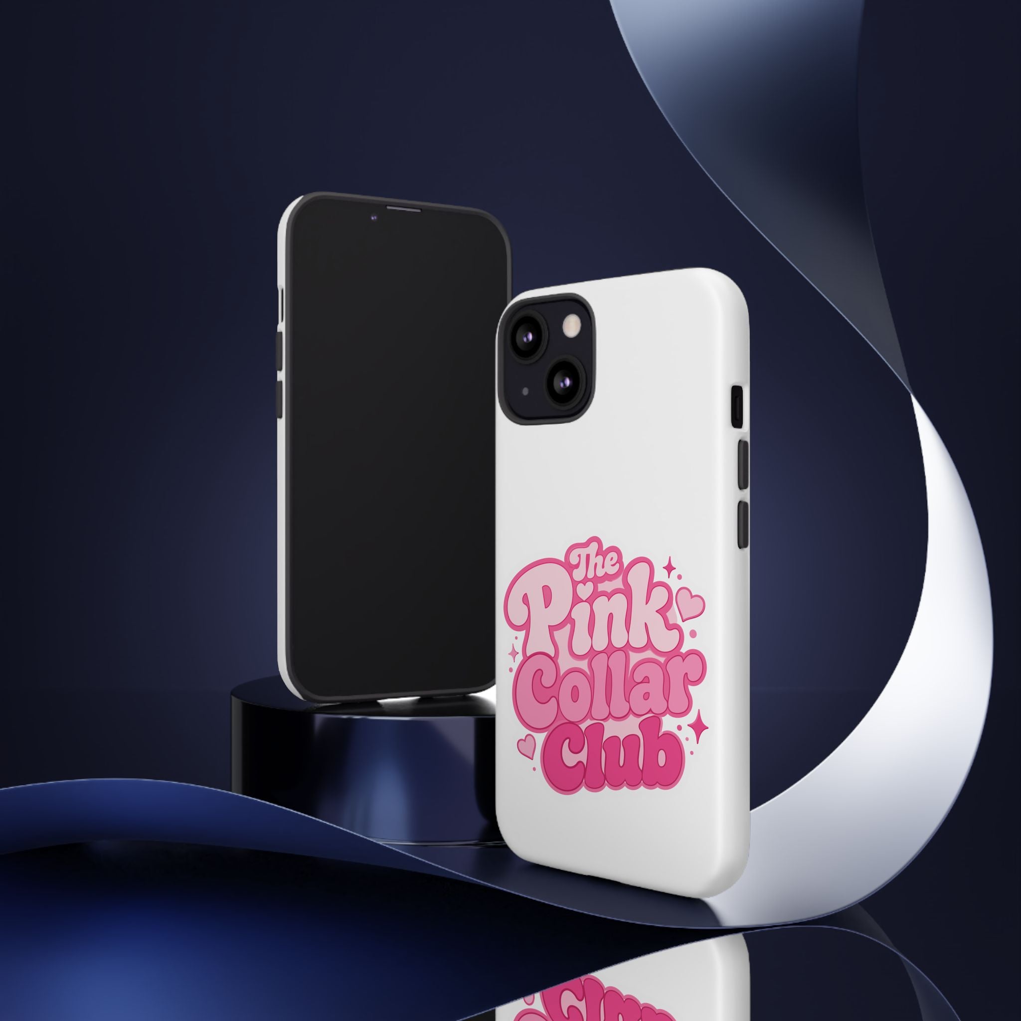The Pink Collar Club Phone Case — iPhone Cute Retro Pink Graphic Tough Case