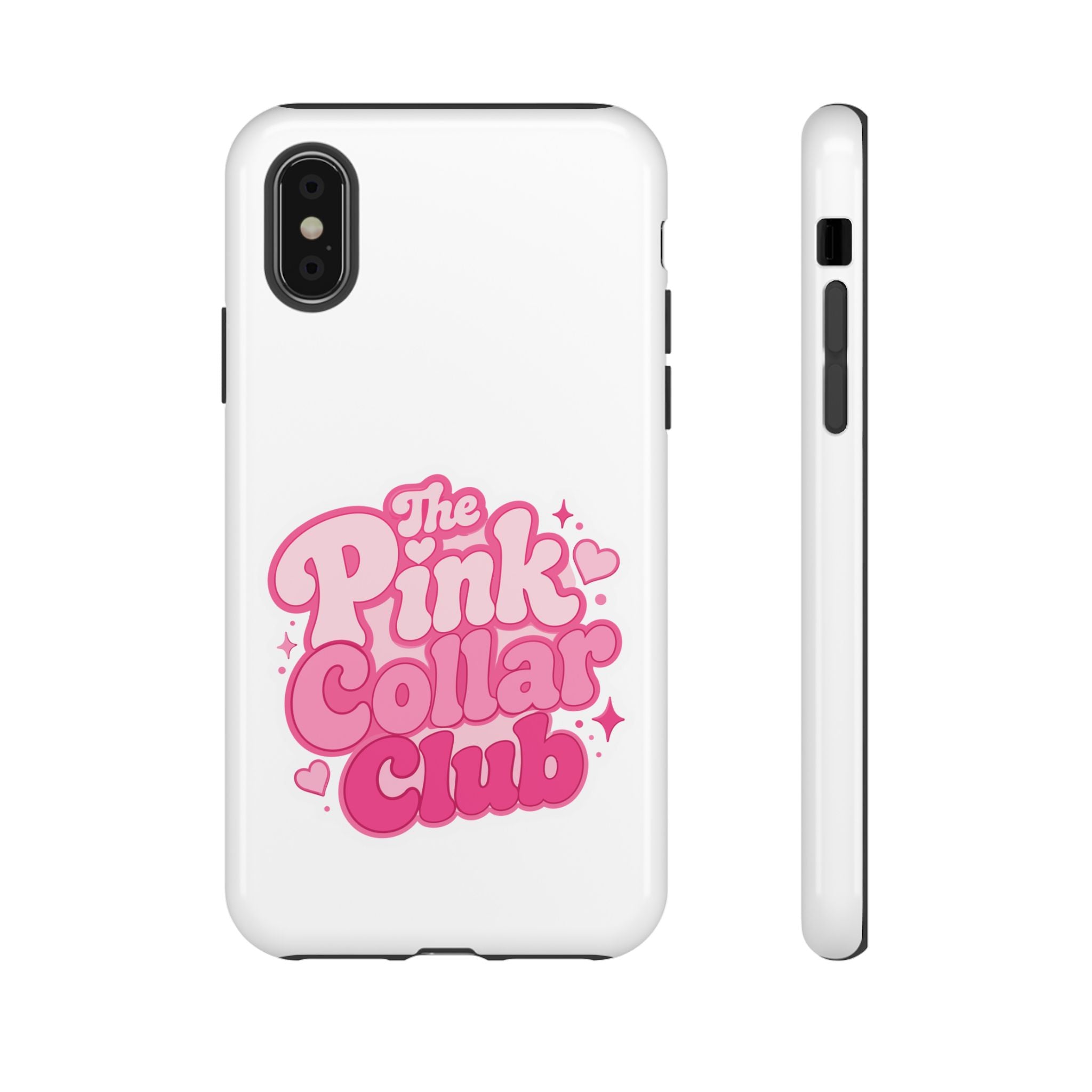 The Pink Collar Club Phone Case — iPhone Cute Retro Pink Graphic Tough Case