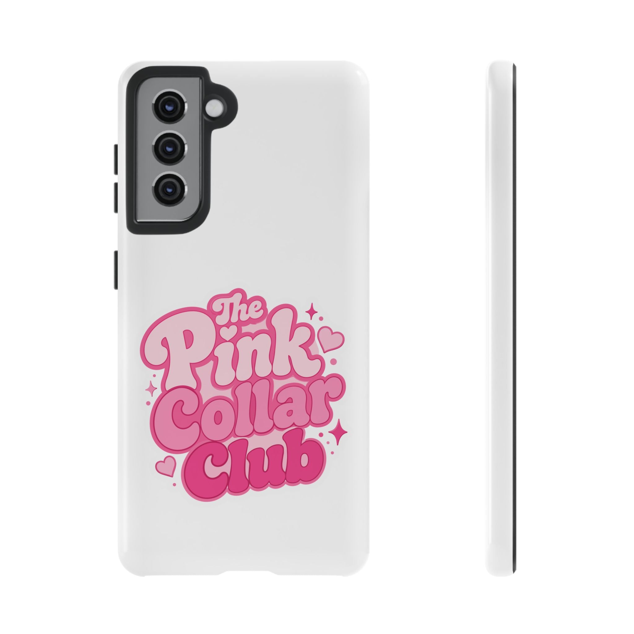 The Pink Collar Club Phone Case — Samsung Galaxy Cute Retro Pink Graphic Tough Case