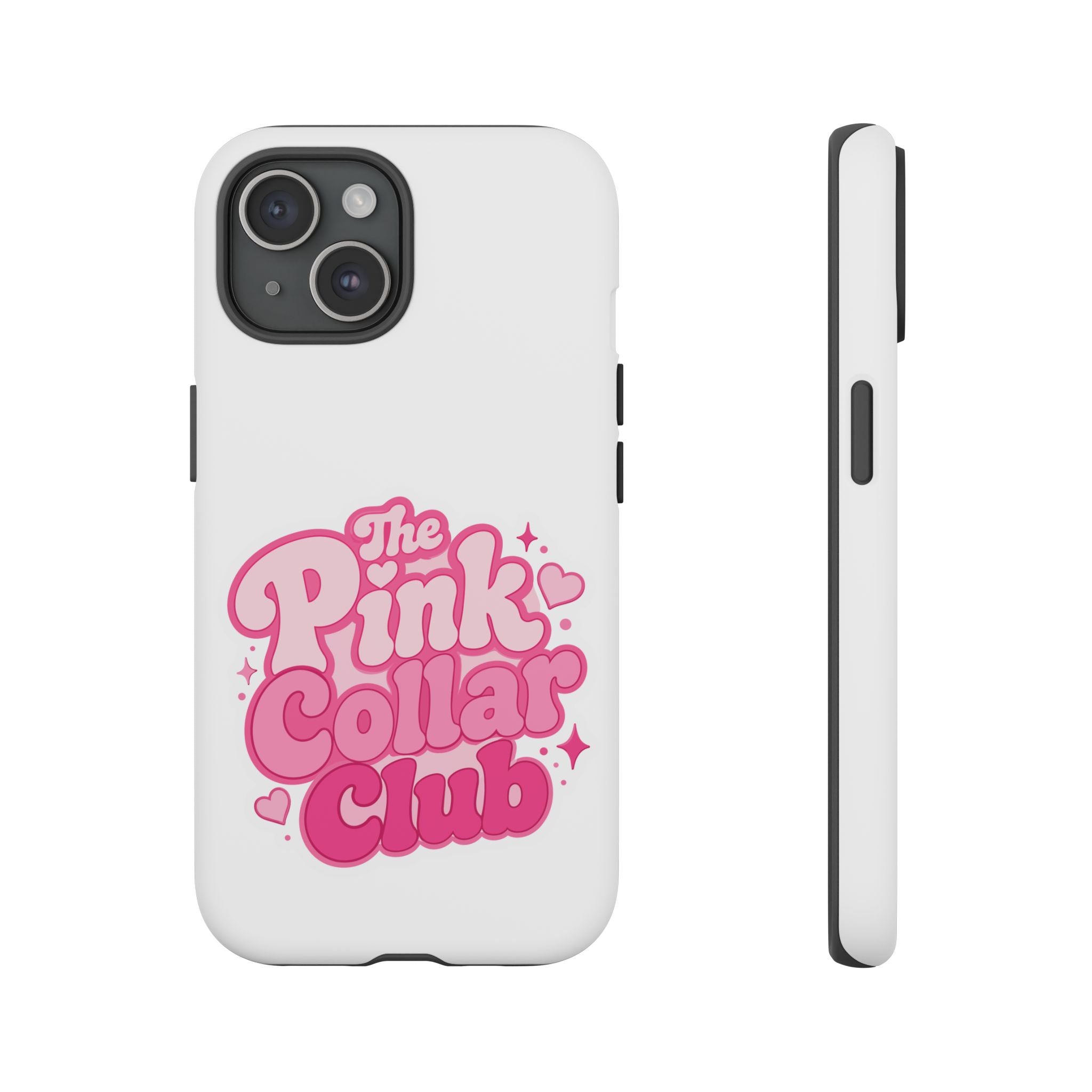 The Pink Collar Club Phone Case — iPhone Cute Retro Pink Graphic Tough Case