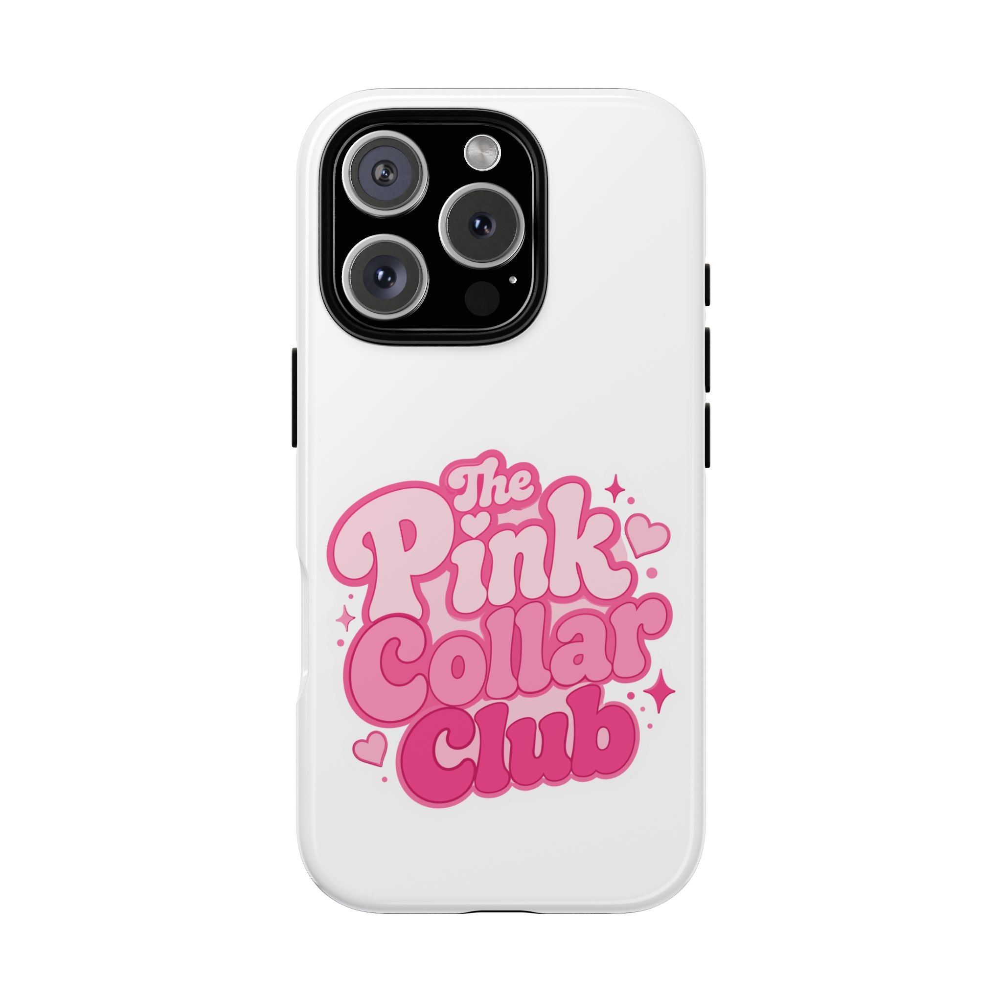 The Pink Collar Club Phone Case — iPhone Cute Retro Pink Graphic Tough Case