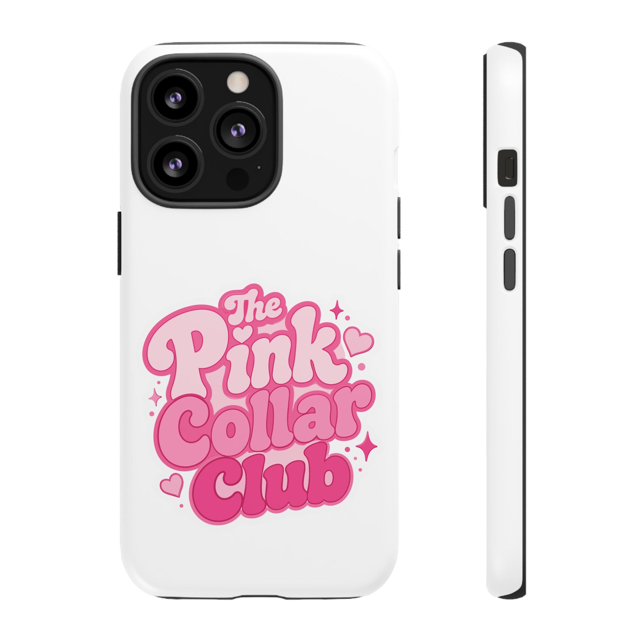 The Pink Collar Club Phone Case — iPhone Cute Retro Pink Graphic Tough Case