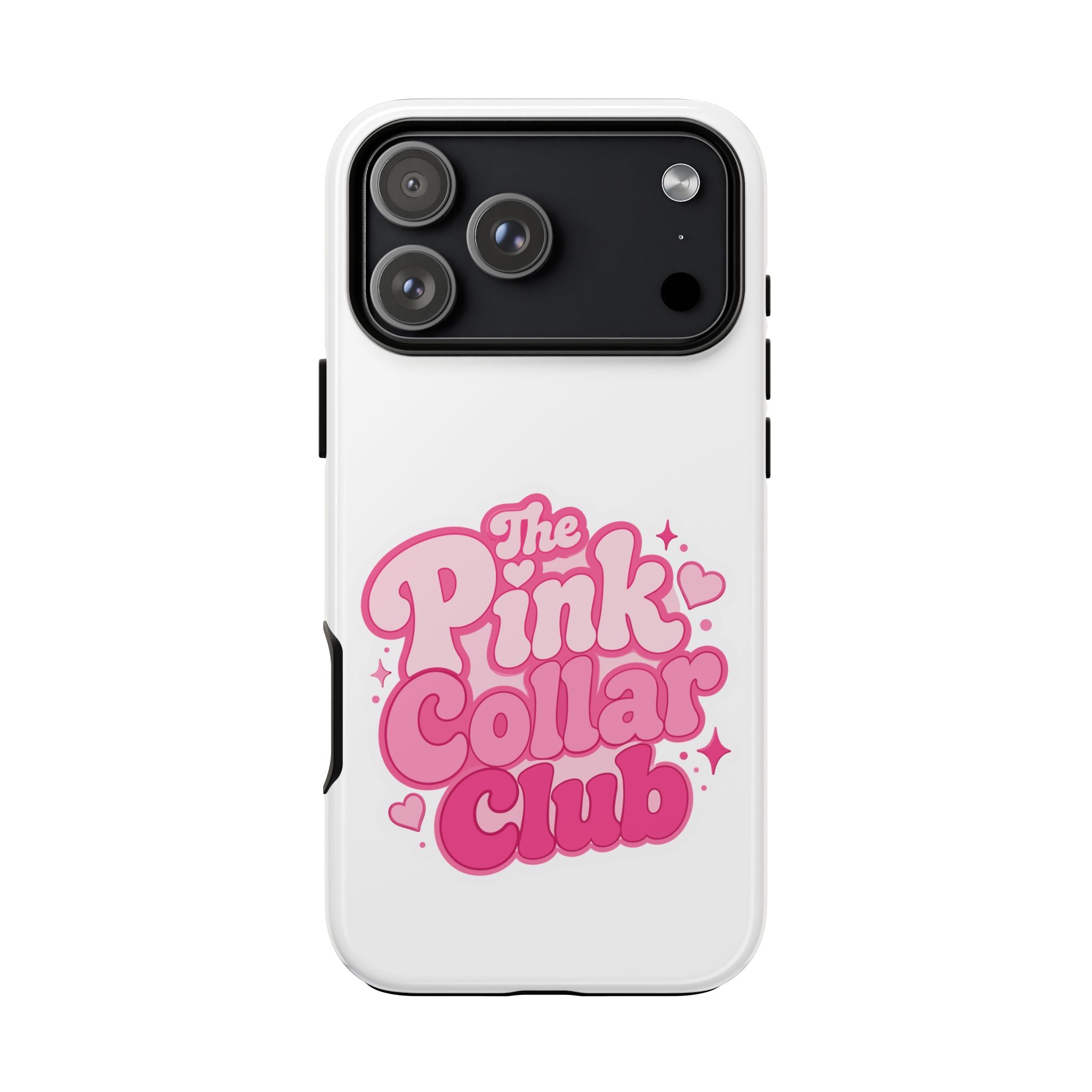 The Pink Collar Club Phone Case — iPhone Cute Retro Pink Graphic Tough Case