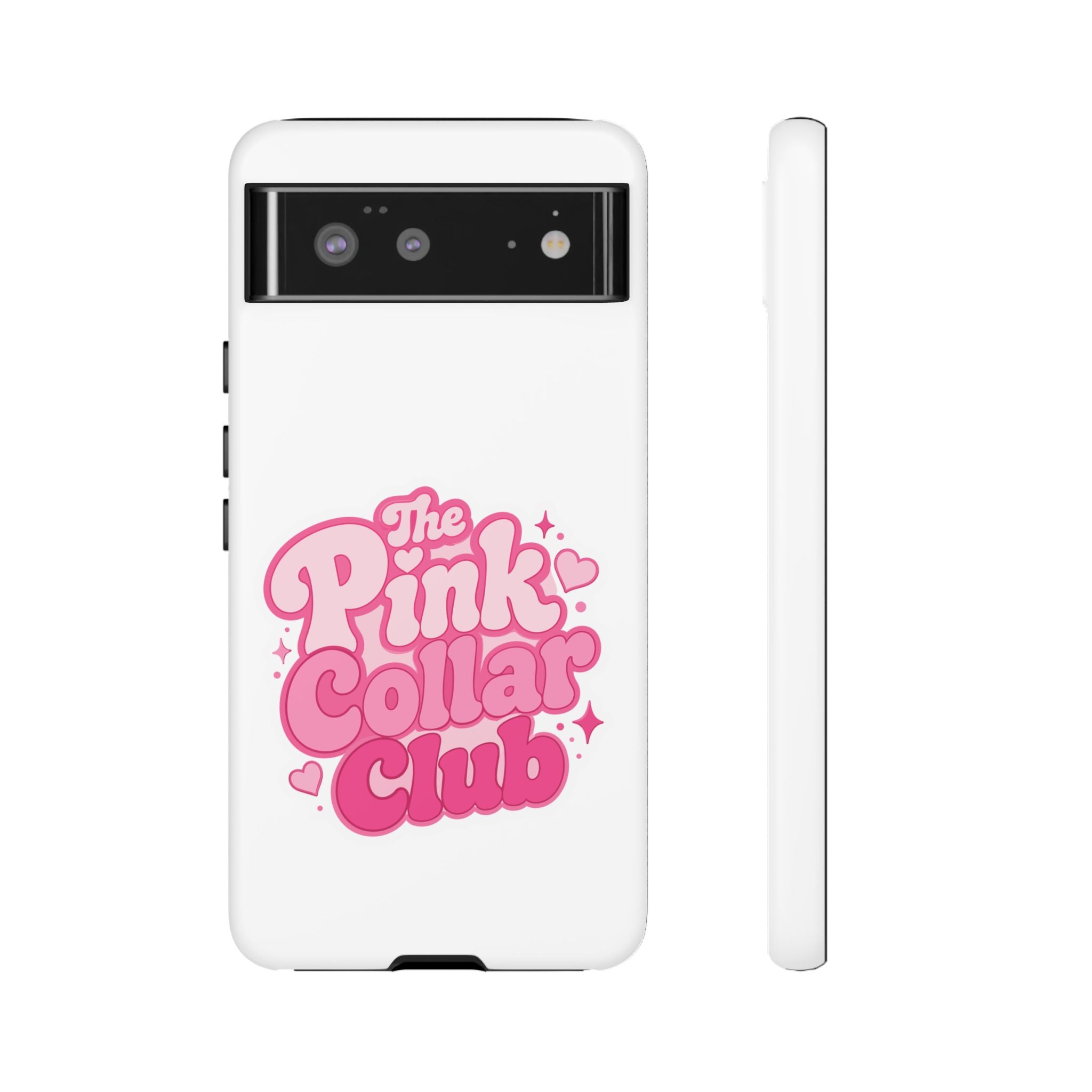 The Pink Collar Club Phone Case — Google Pixel Cute Retro Pink Graphic Tough Case