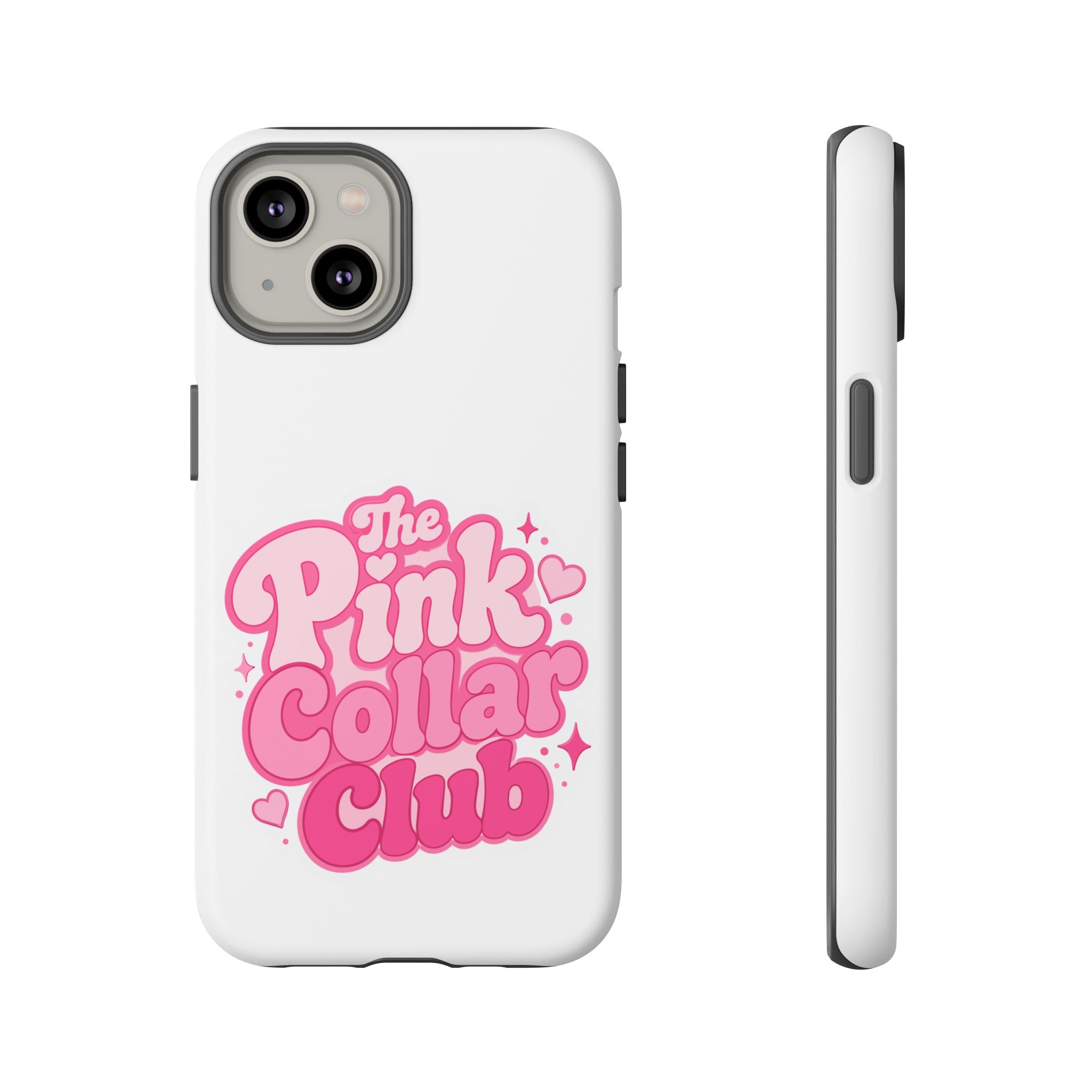 The Pink Collar Club Phone Case — iPhone Cute Retro Pink Graphic Tough Case