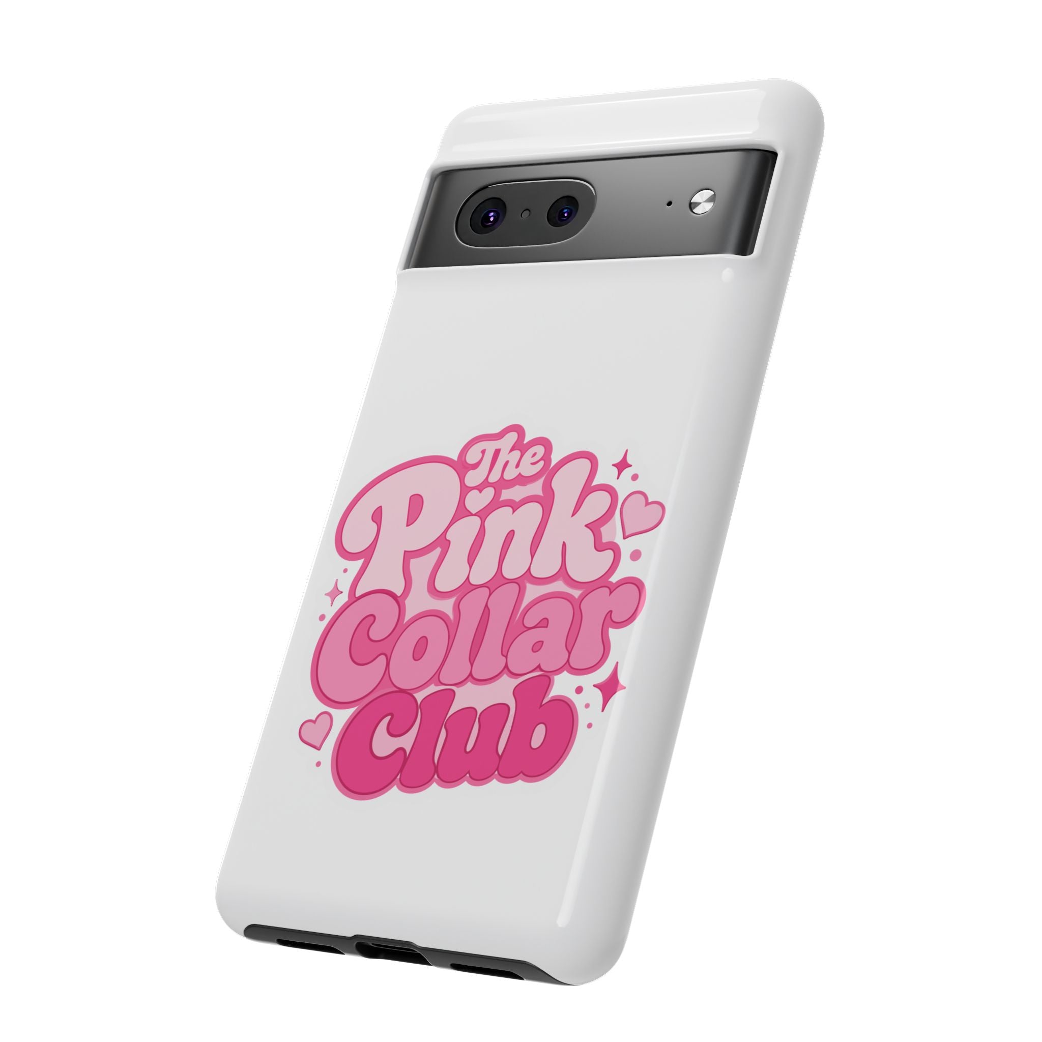 The Pink Collar Club Phone Case — Google Pixel Cute Retro Pink Graphic Tough Case