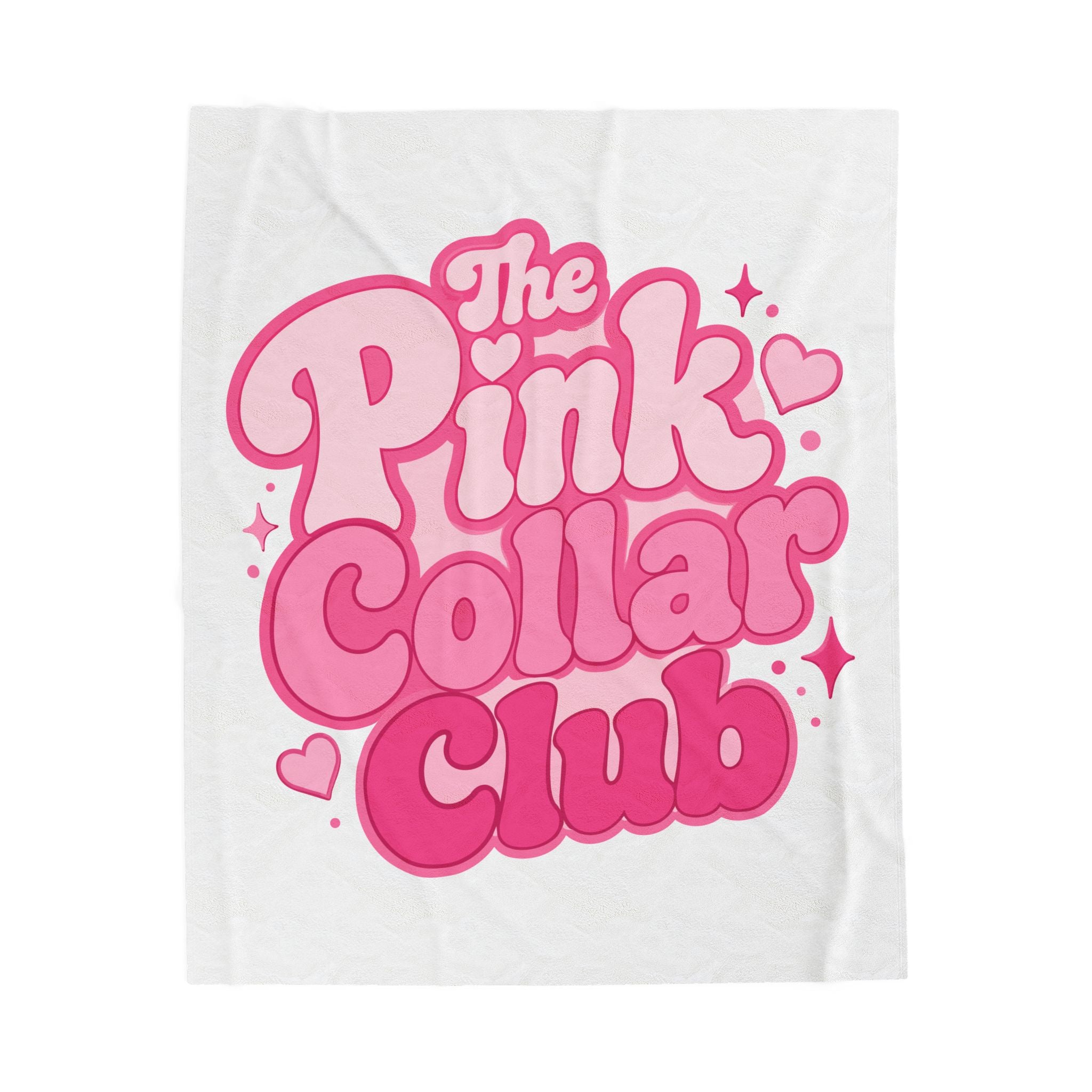 Velveteen Blanket — "The Pink Collar Club" Plush Throw for Cozy Gifts & Self-Care