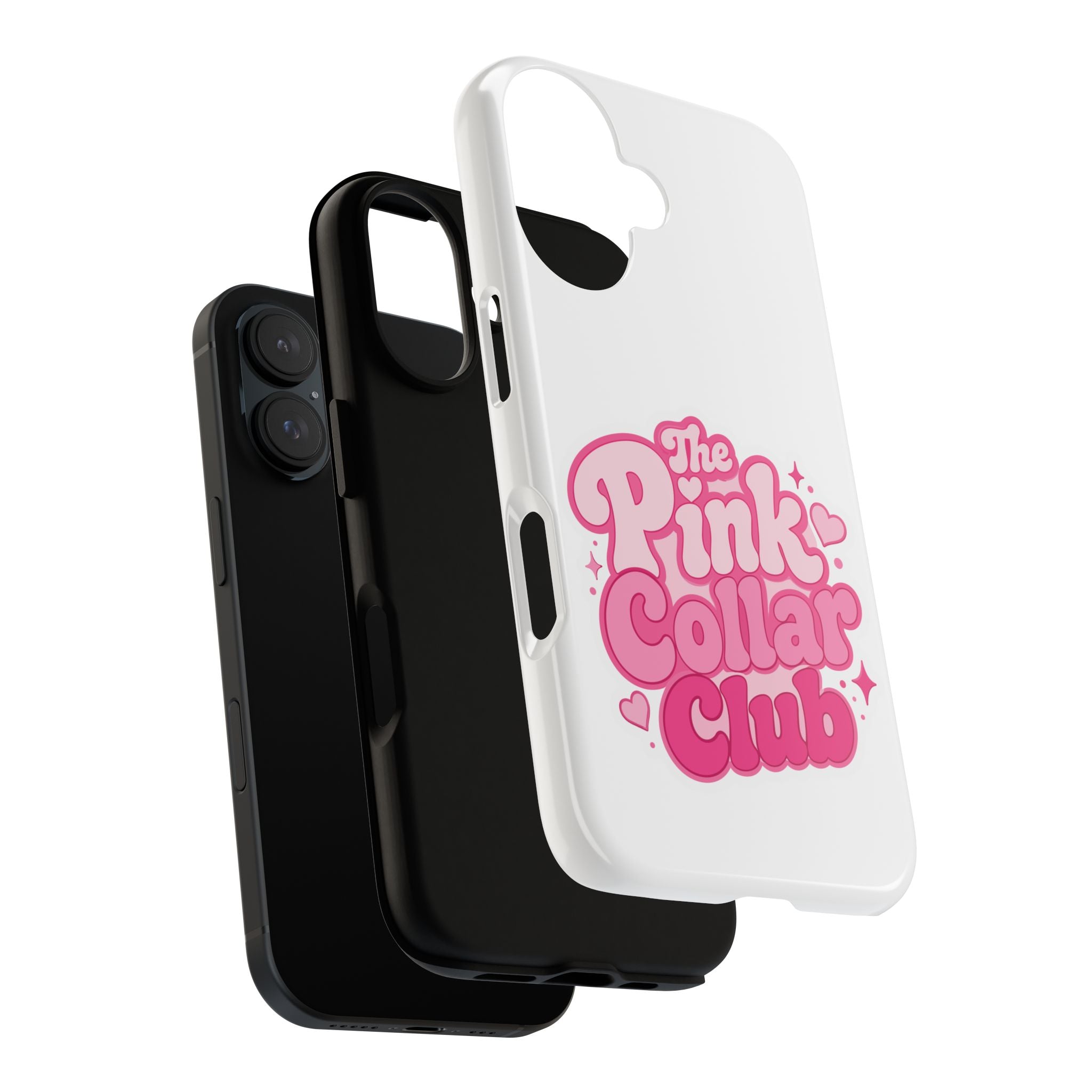 The Pink Collar Club Phone Case — iPhone Cute Retro Pink Graphic Tough Case