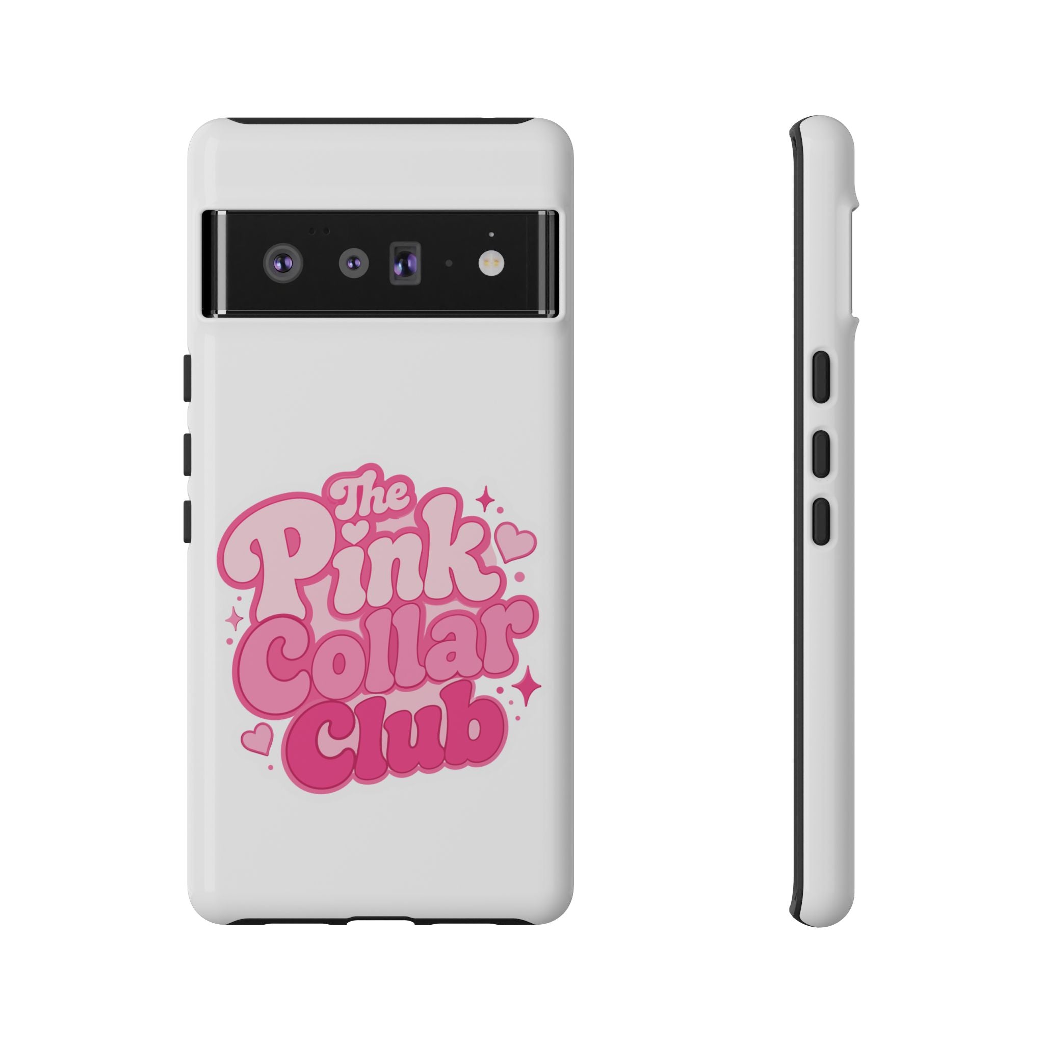 The Pink Collar Club Phone Case — Google Pixel Cute Retro Pink Graphic Tough Case