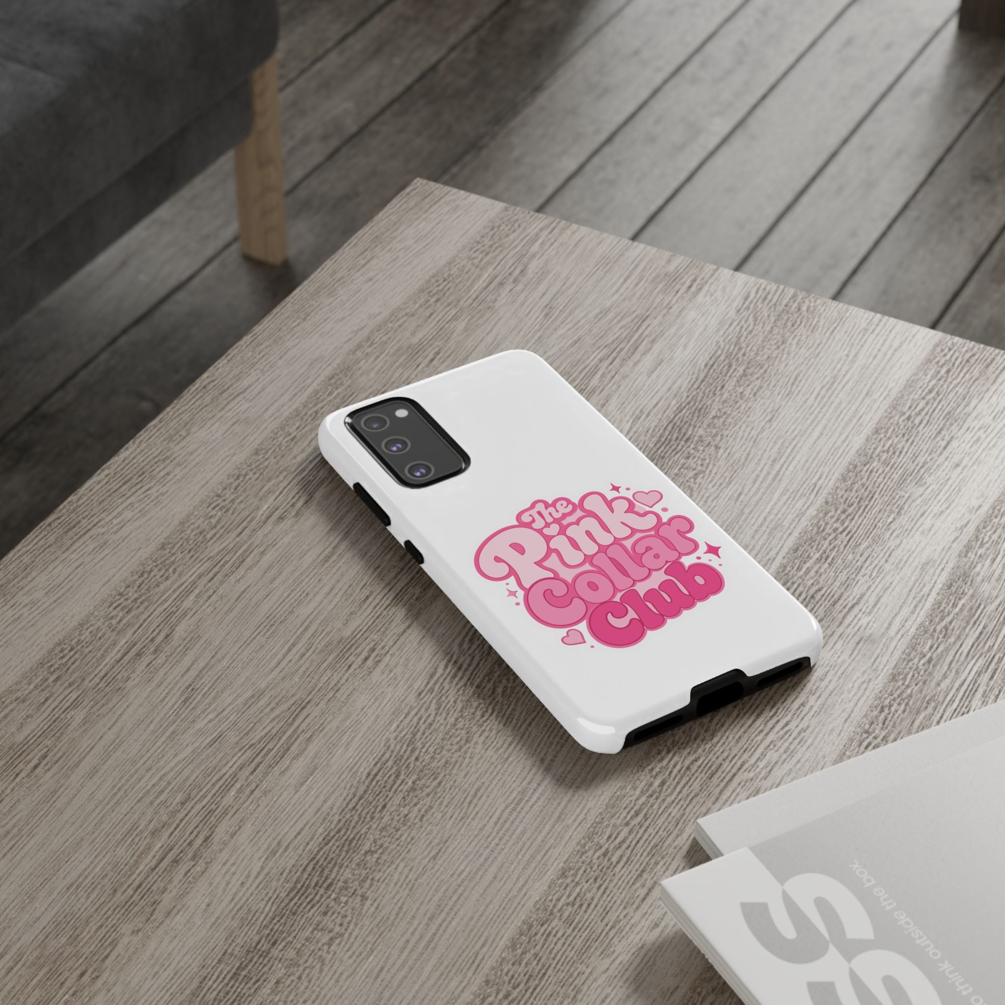 The Pink Collar Club Phone Case — Samsung Galaxy Cute Retro Pink Graphic Tough Case