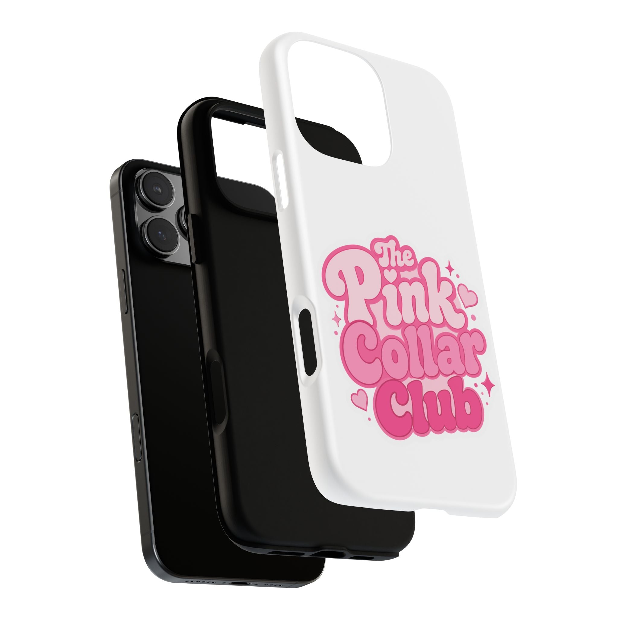 The Pink Collar Club Phone Case — iPhone Cute Retro Pink Graphic Tough Case