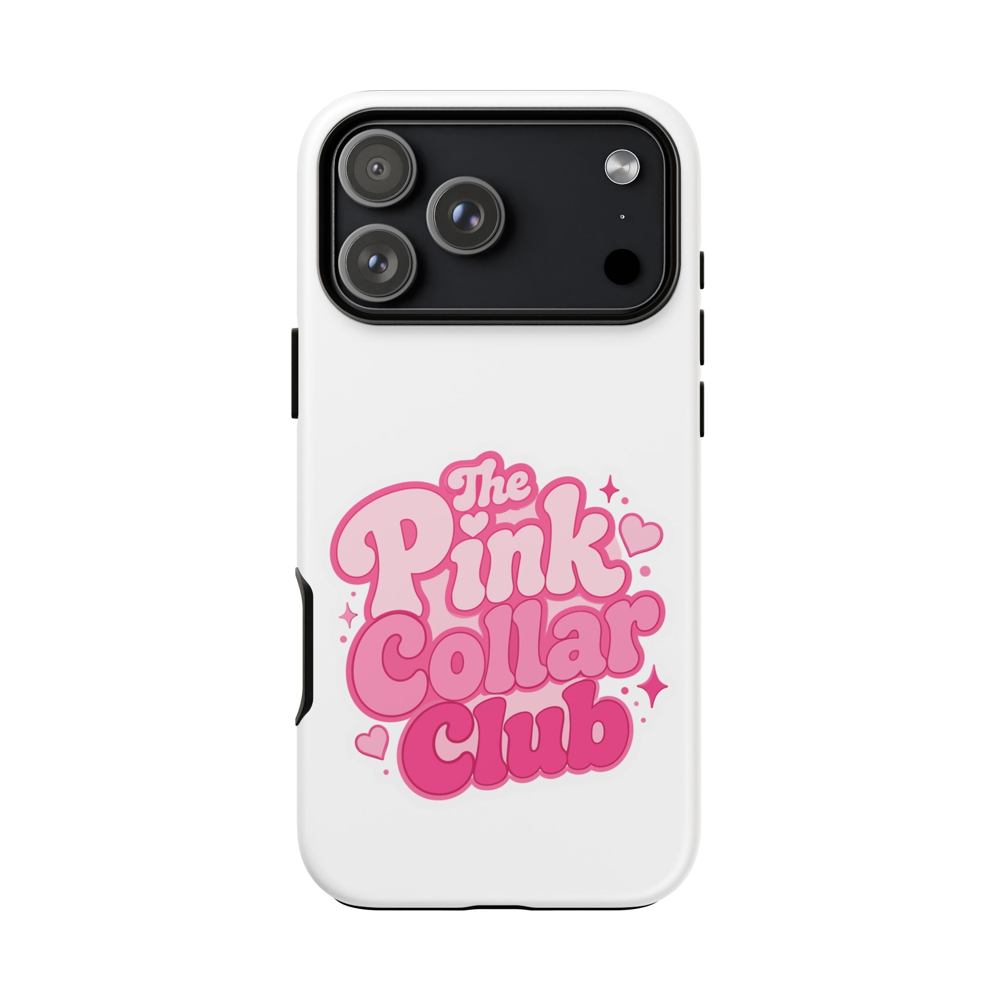 The Pink Collar Club Phone Case — iPhone Cute Retro Pink Graphic Tough Case