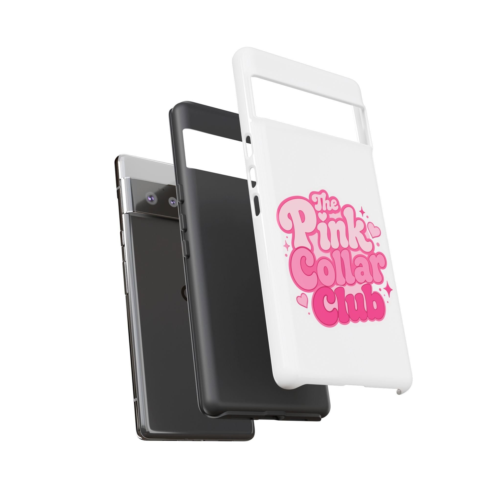 The Pink Collar Club Phone Case — Google Pixel Cute Retro Pink Graphic Tough Case