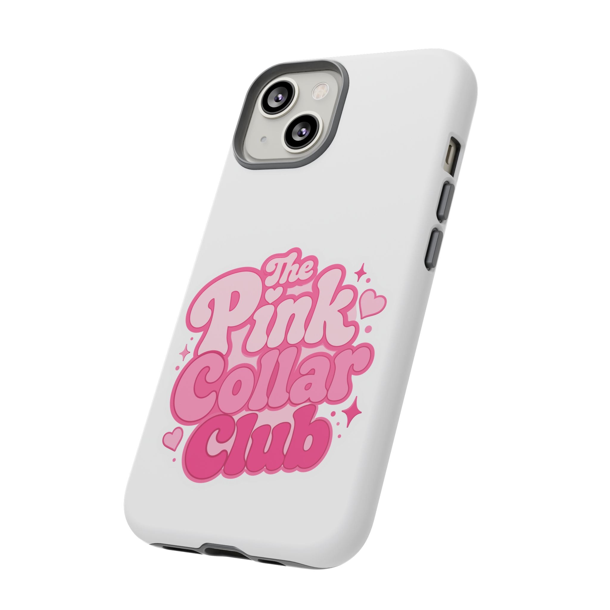 The Pink Collar Club Phone Case — iPhone Cute Retro Pink Graphic Tough Case