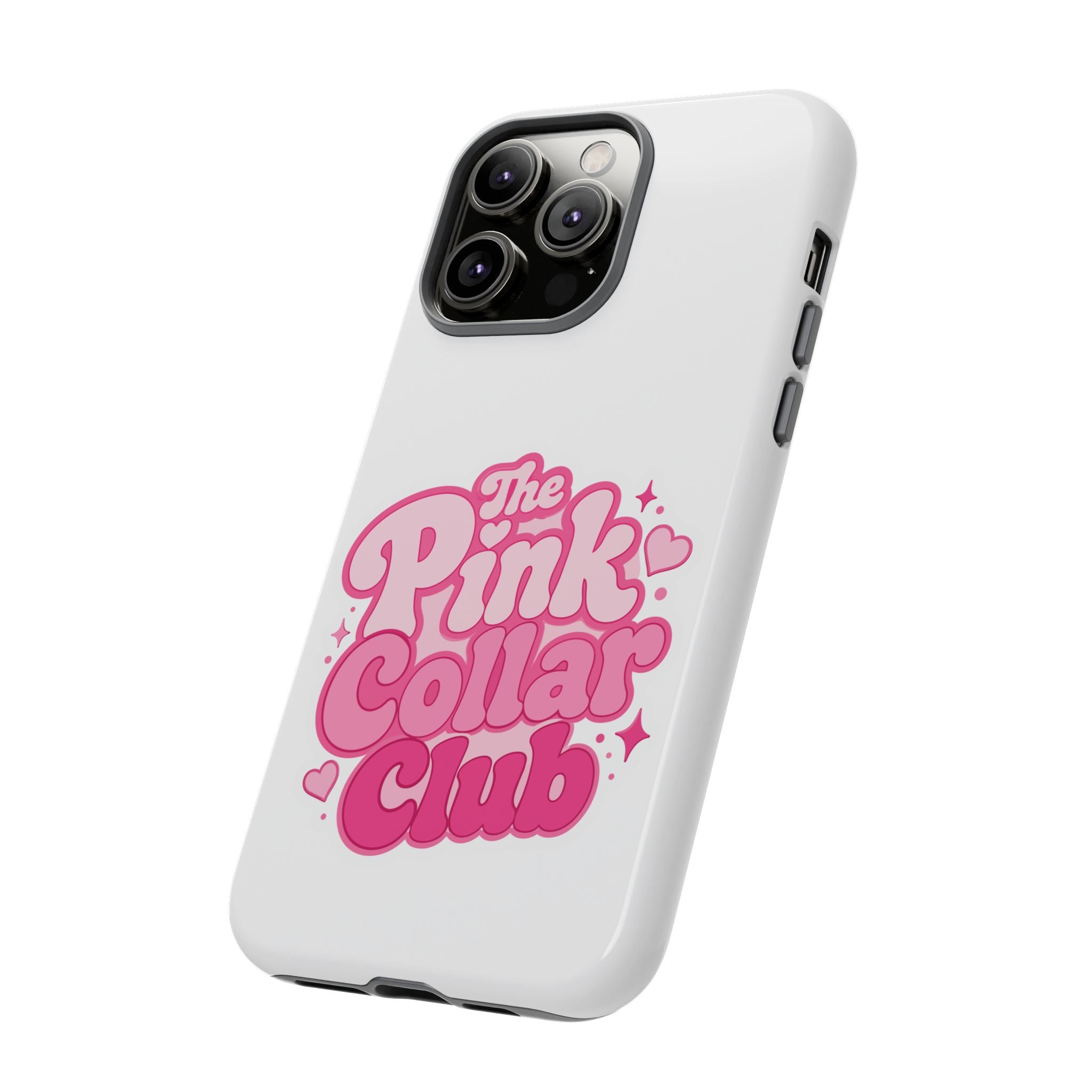 The Pink Collar Club Phone Case — iPhone Cute Retro Pink Graphic Tough Case
