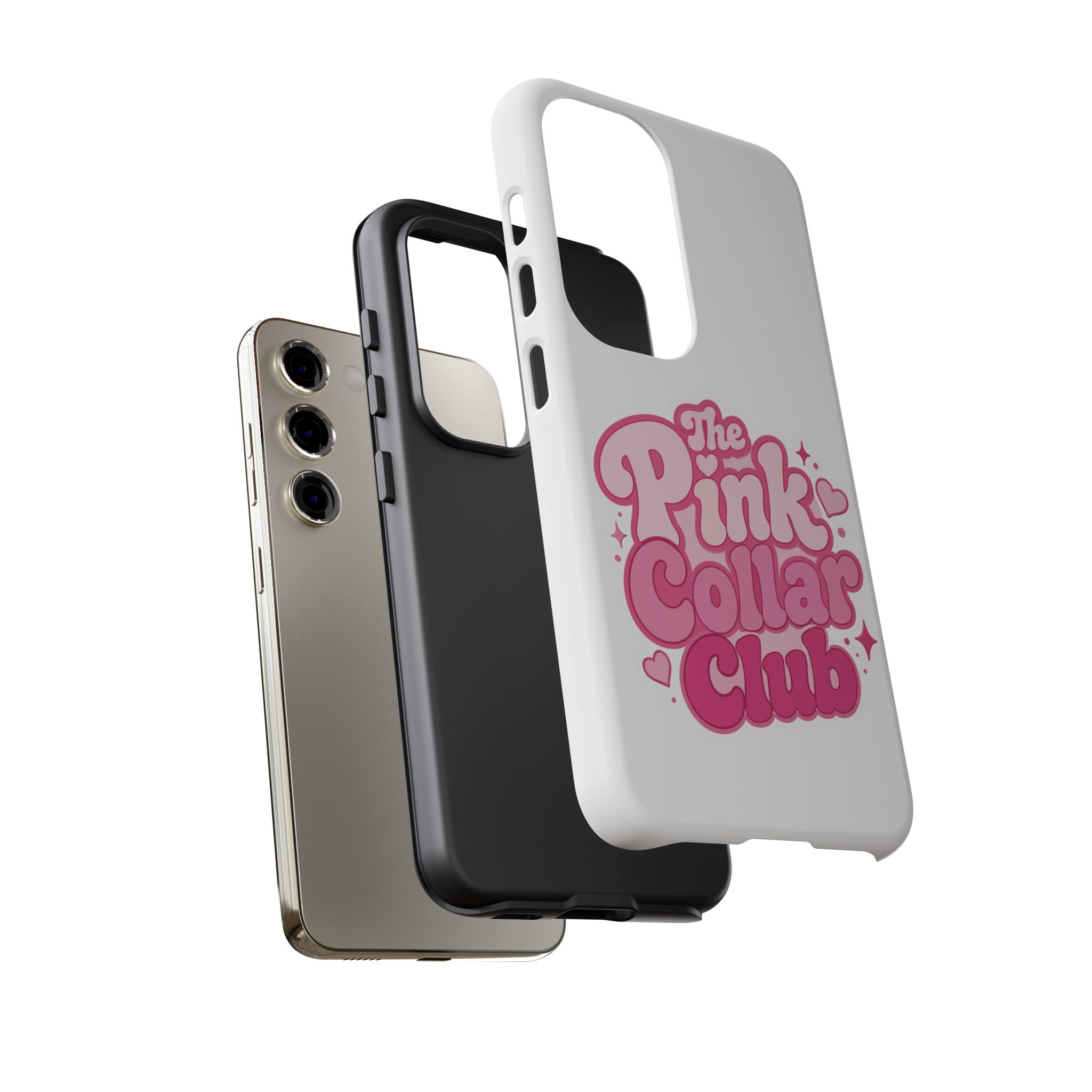 The Pink Collar Club Phone Case — Samsung Galaxy Cute Retro Pink Graphic Tough Case