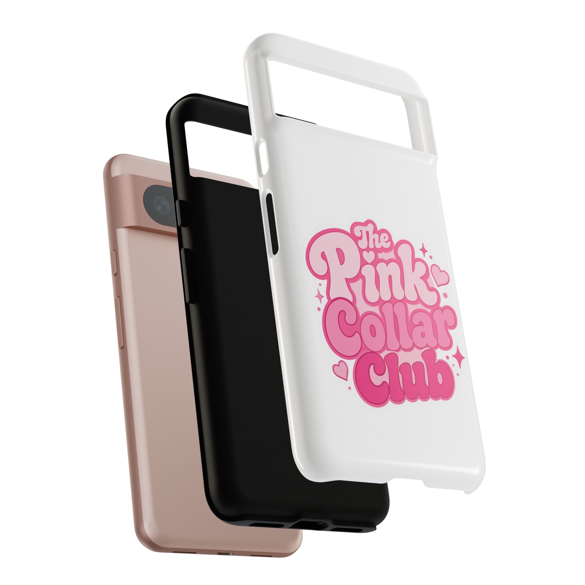 The Pink Collar Club Phone Case — Google Pixel Cute Retro Pink Graphic Tough Case