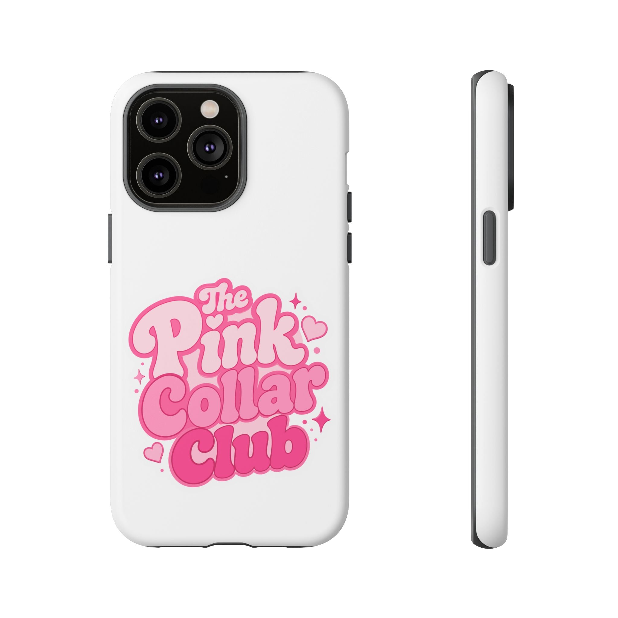 The Pink Collar Club Phone Case — iPhone Cute Retro Pink Graphic Tough Case