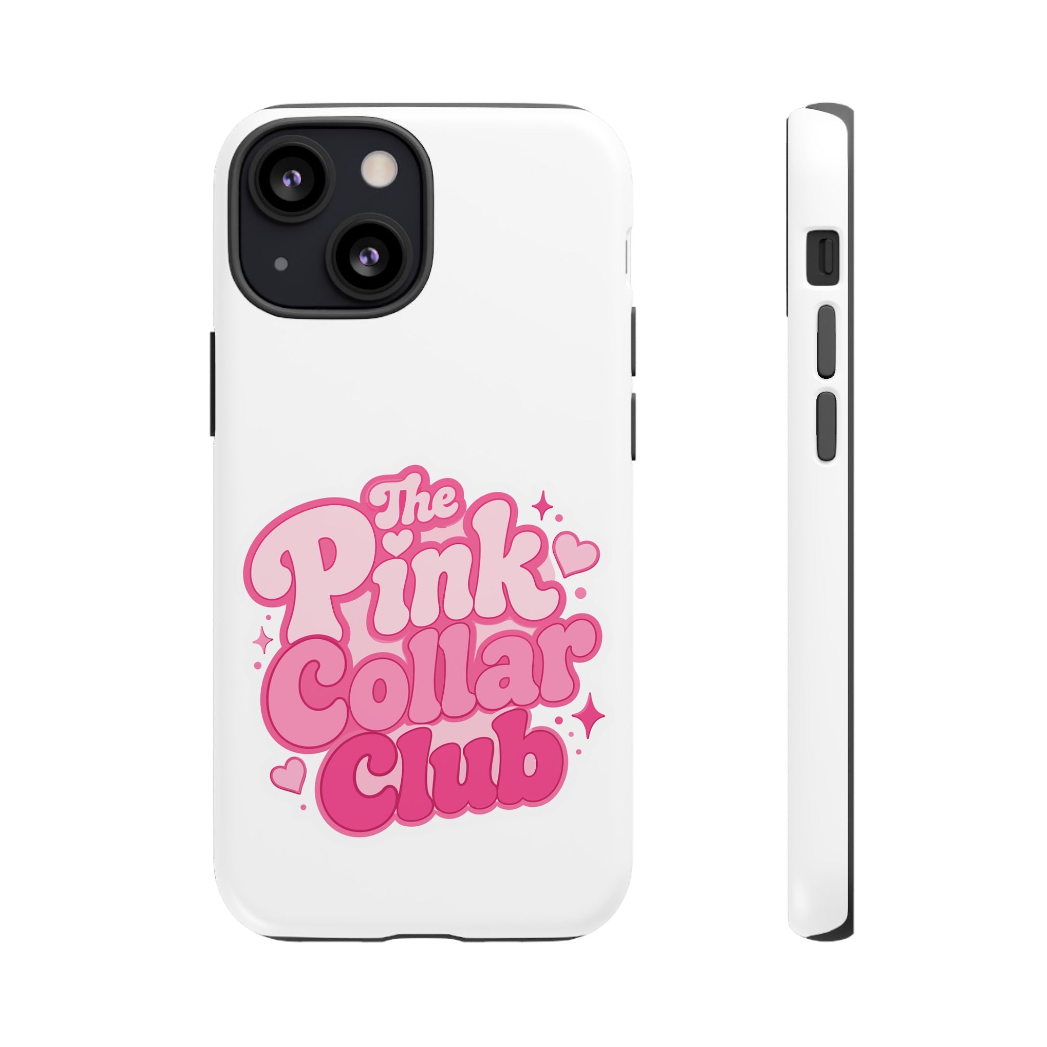 The Pink Collar Club Phone Case — iPhone Cute Retro Pink Graphic Tough Case