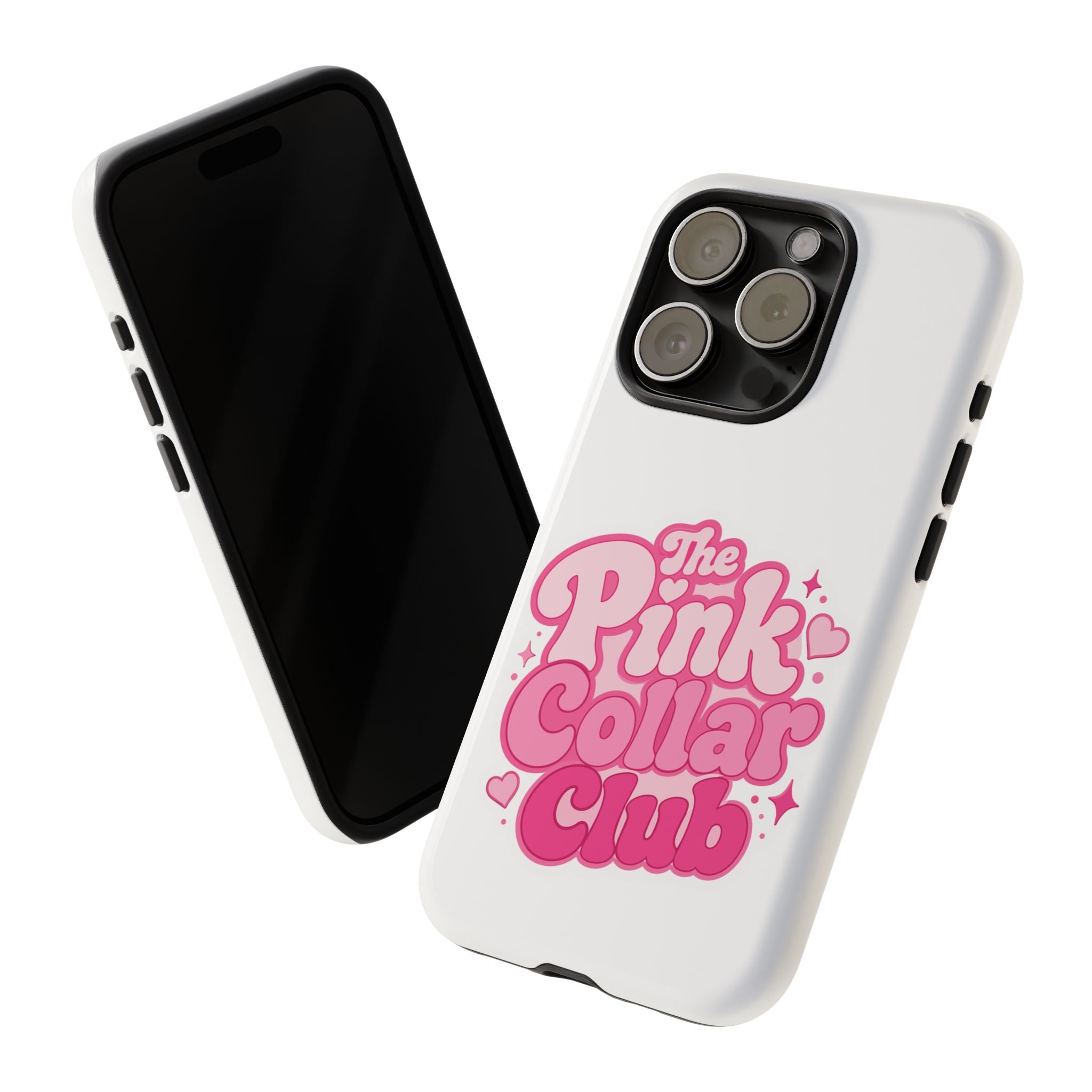 The Pink Collar Club Phone Case — iPhone Cute Retro Pink Graphic Tough Case
