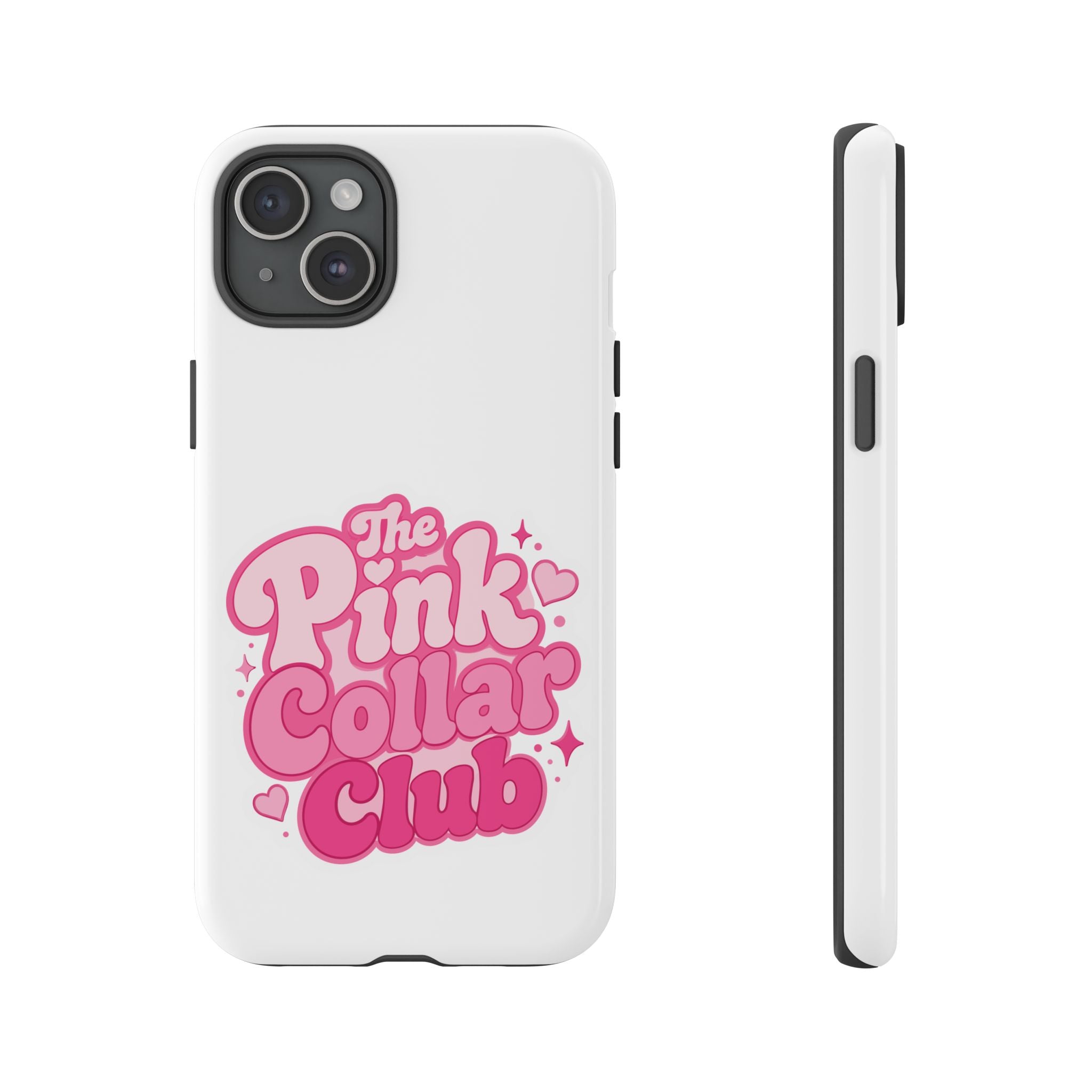 The Pink Collar Club Phone Case — iPhone Cute Retro Pink Graphic Tough Case