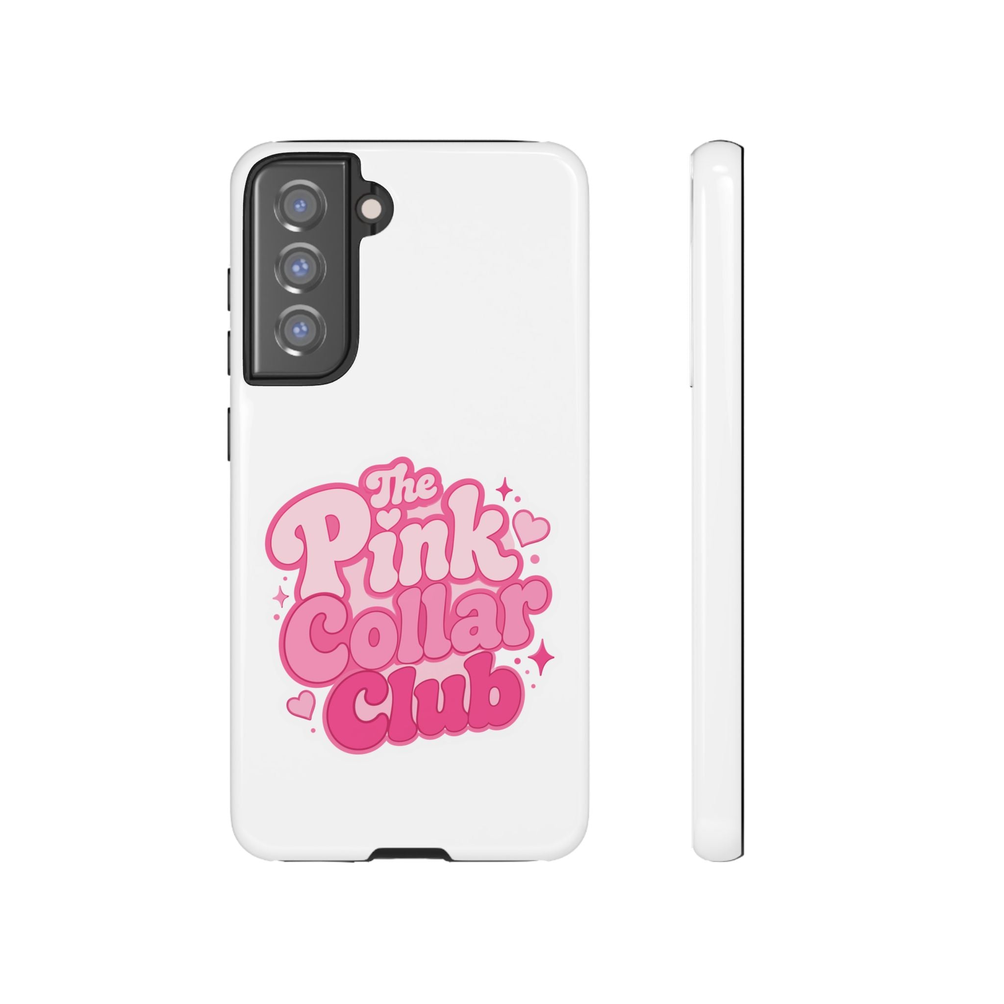 The Pink Collar Club Phone Case — Samsung Galaxy Cute Retro Pink Graphic Tough Case
