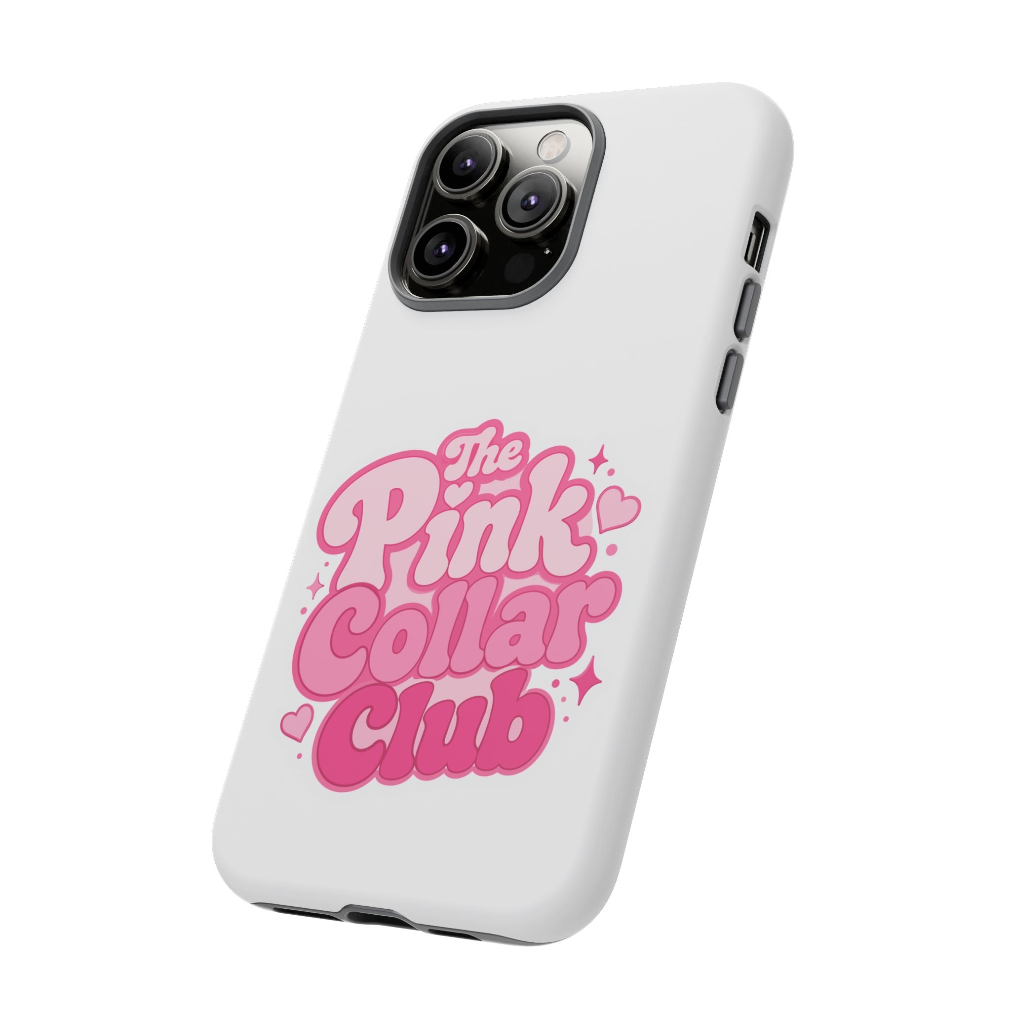 The Pink Collar Club Phone Case — iPhone Cute Retro Pink Graphic Tough Case
