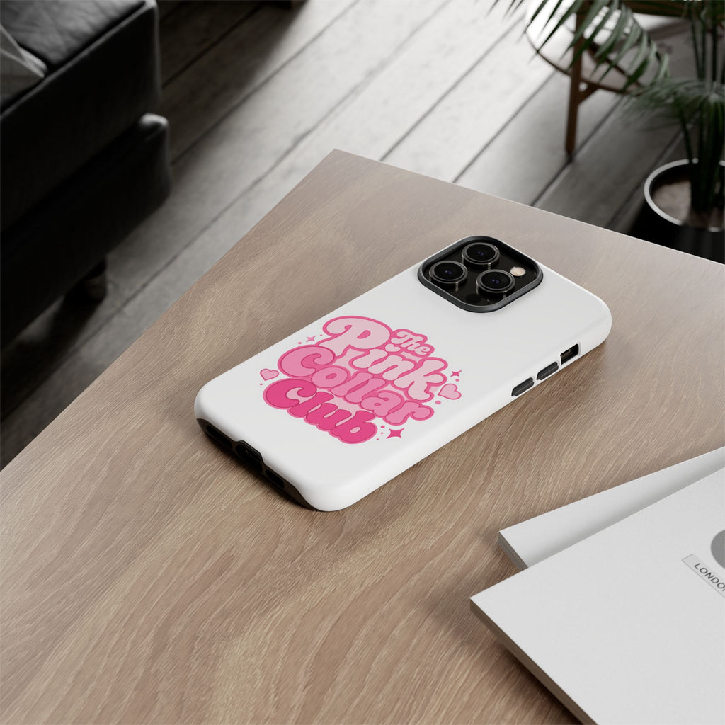 The Pink Collar Club Phone Case — iPhone Cute Retro Pink Graphic Tough Case