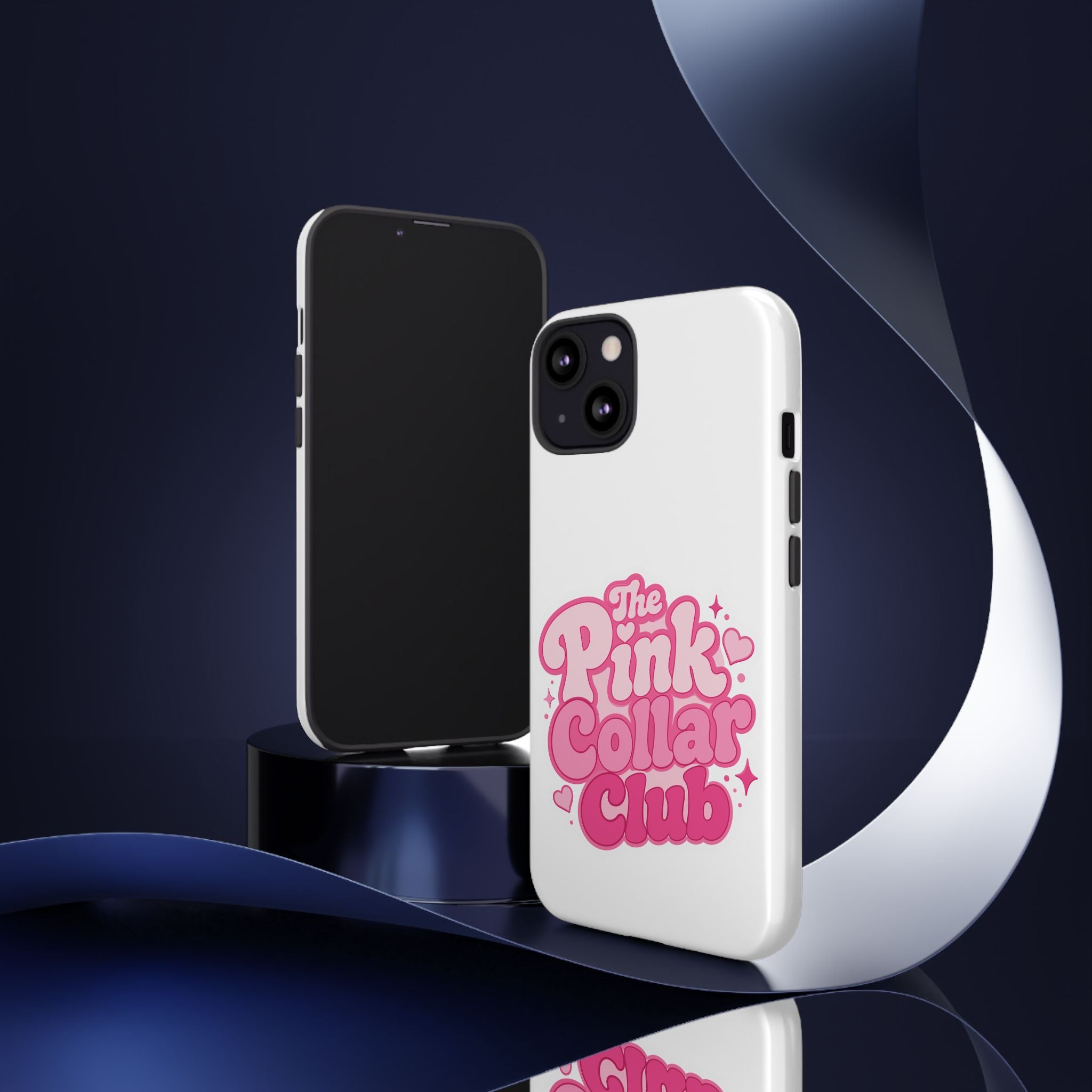 The Pink Collar Club Phone Case — iPhone Cute Retro Pink Graphic Tough Case