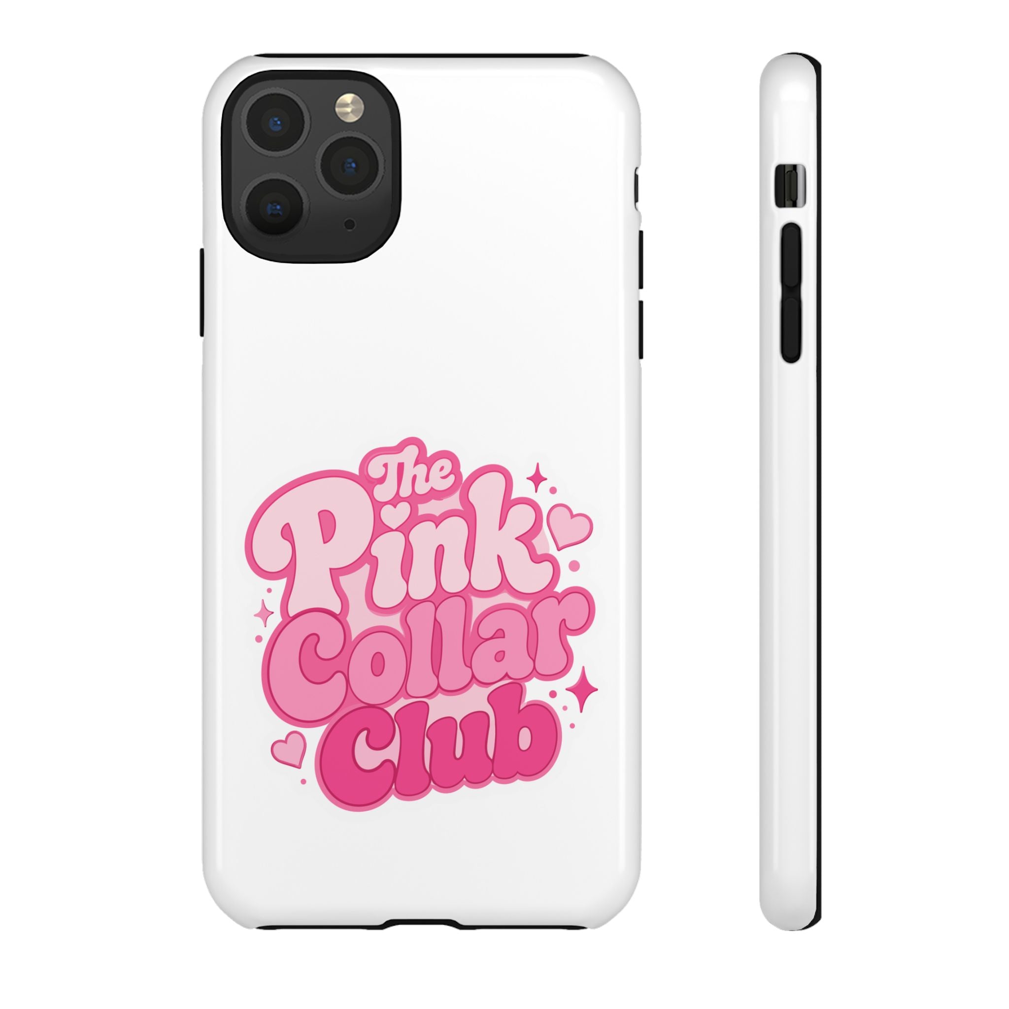 The Pink Collar Club Phone Case — iPhone Cute Retro Pink Graphic Tough Case