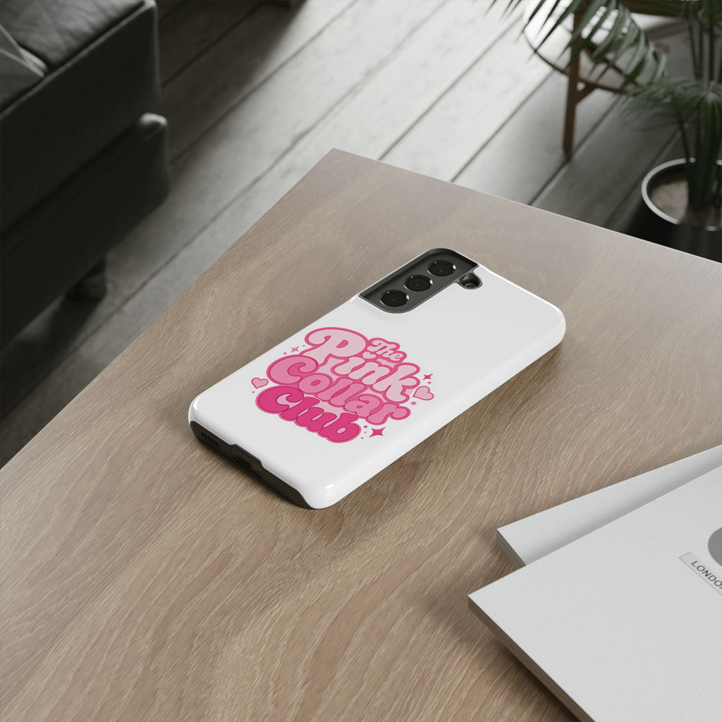 The Pink Collar Club Phone Case — Samsung Galaxy Cute Retro Pink Graphic Tough Case