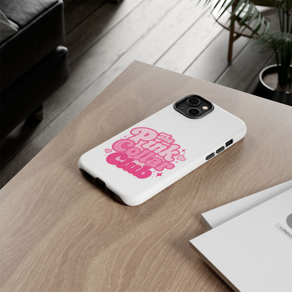 The Pink Collar Club Phone Case — iPhone Cute Retro Pink Graphic Tough Case