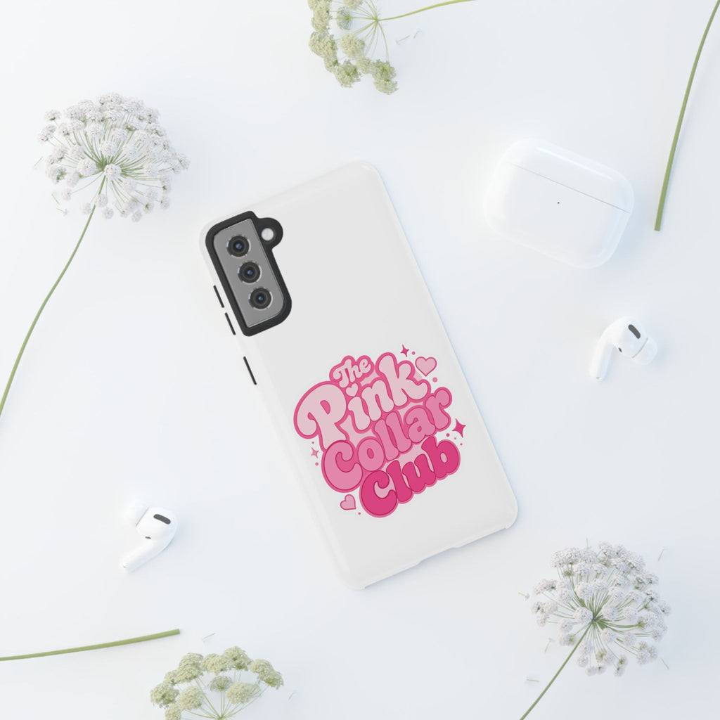 The Pink Collar Club Phone Case — Samsung Galaxy Cute Retro Pink Graphic Tough Case