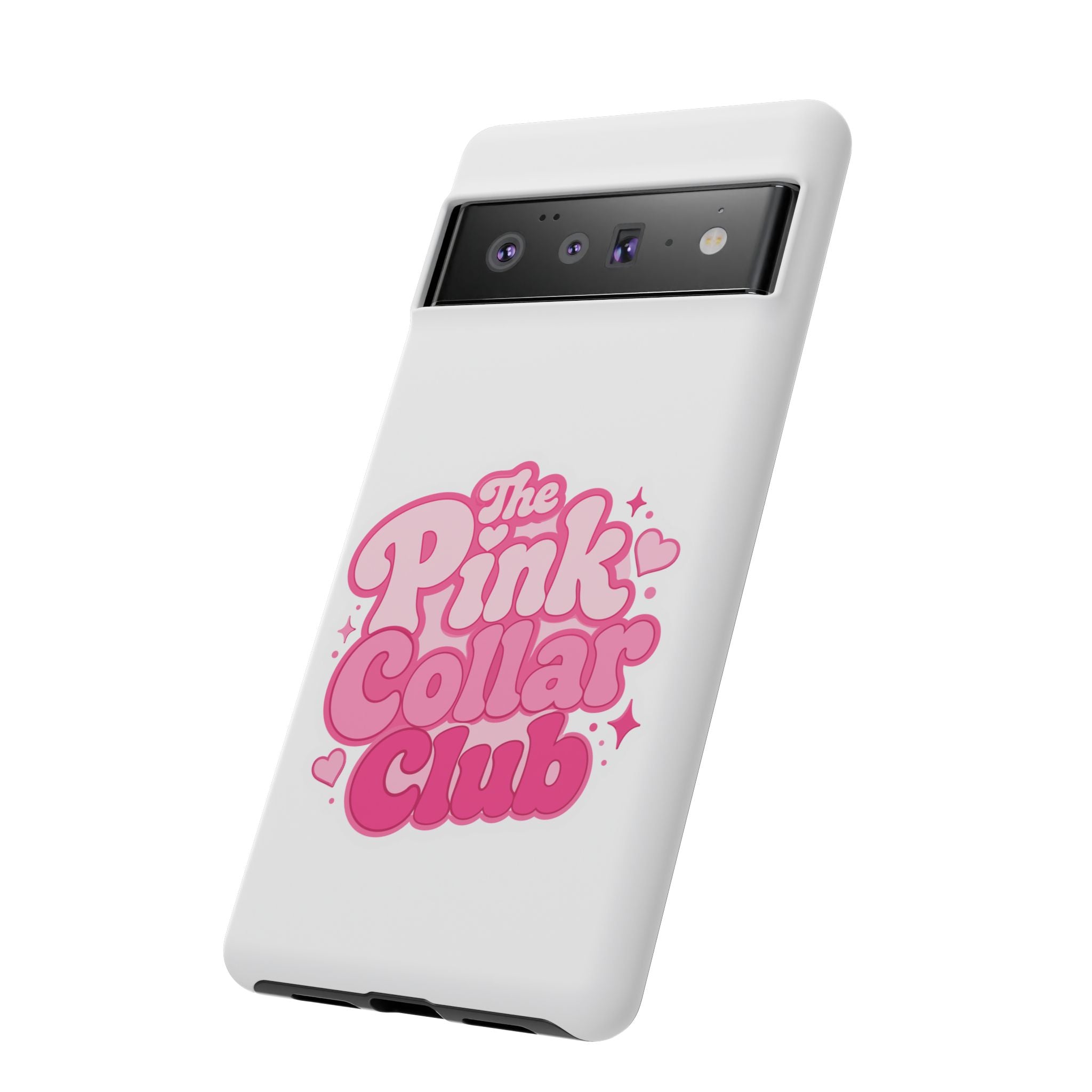 The Pink Collar Club Phone Case — Google Pixel Cute Retro Pink Graphic Tough Case