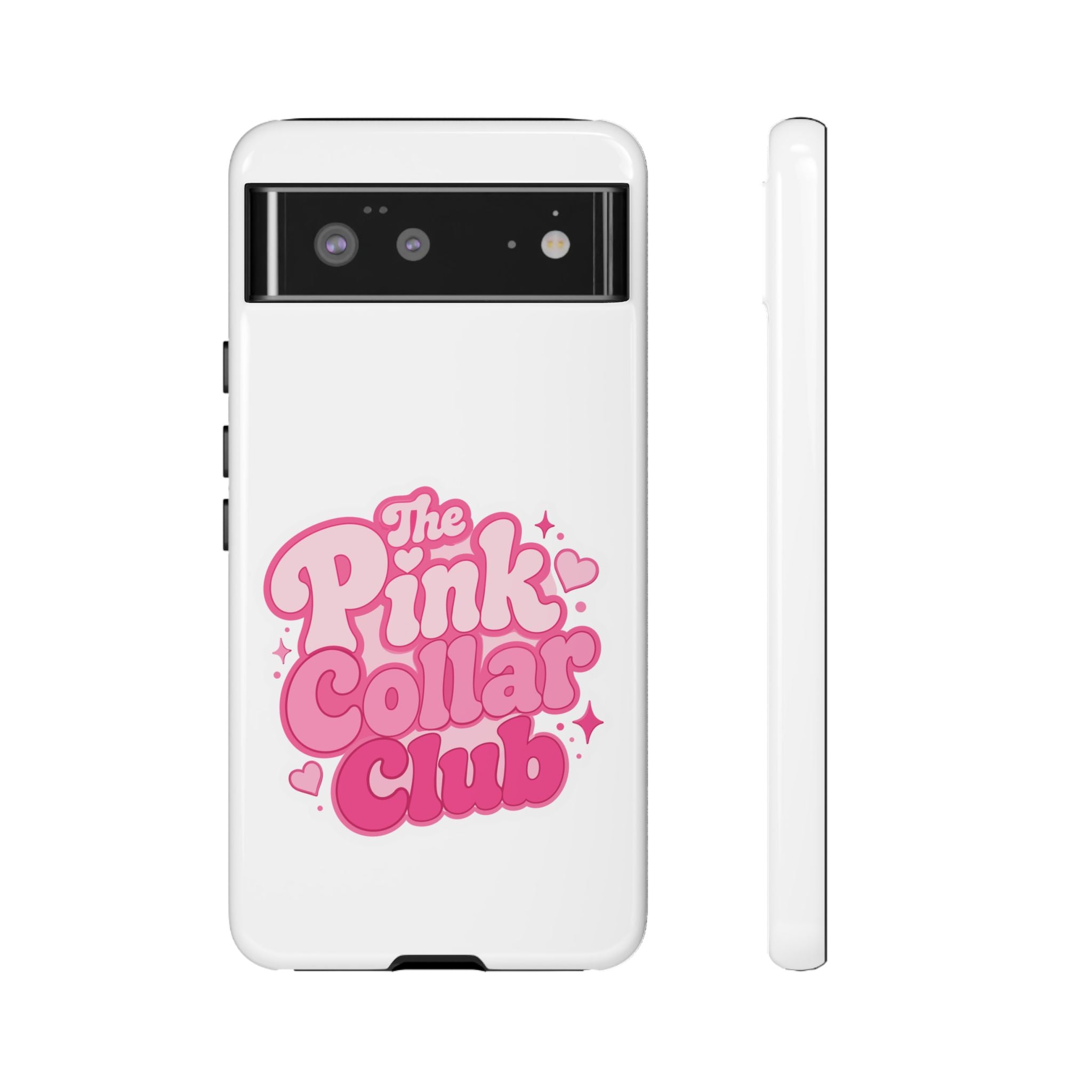 The Pink Collar Club Phone Case — Google Pixel Cute Retro Pink Graphic Tough Case