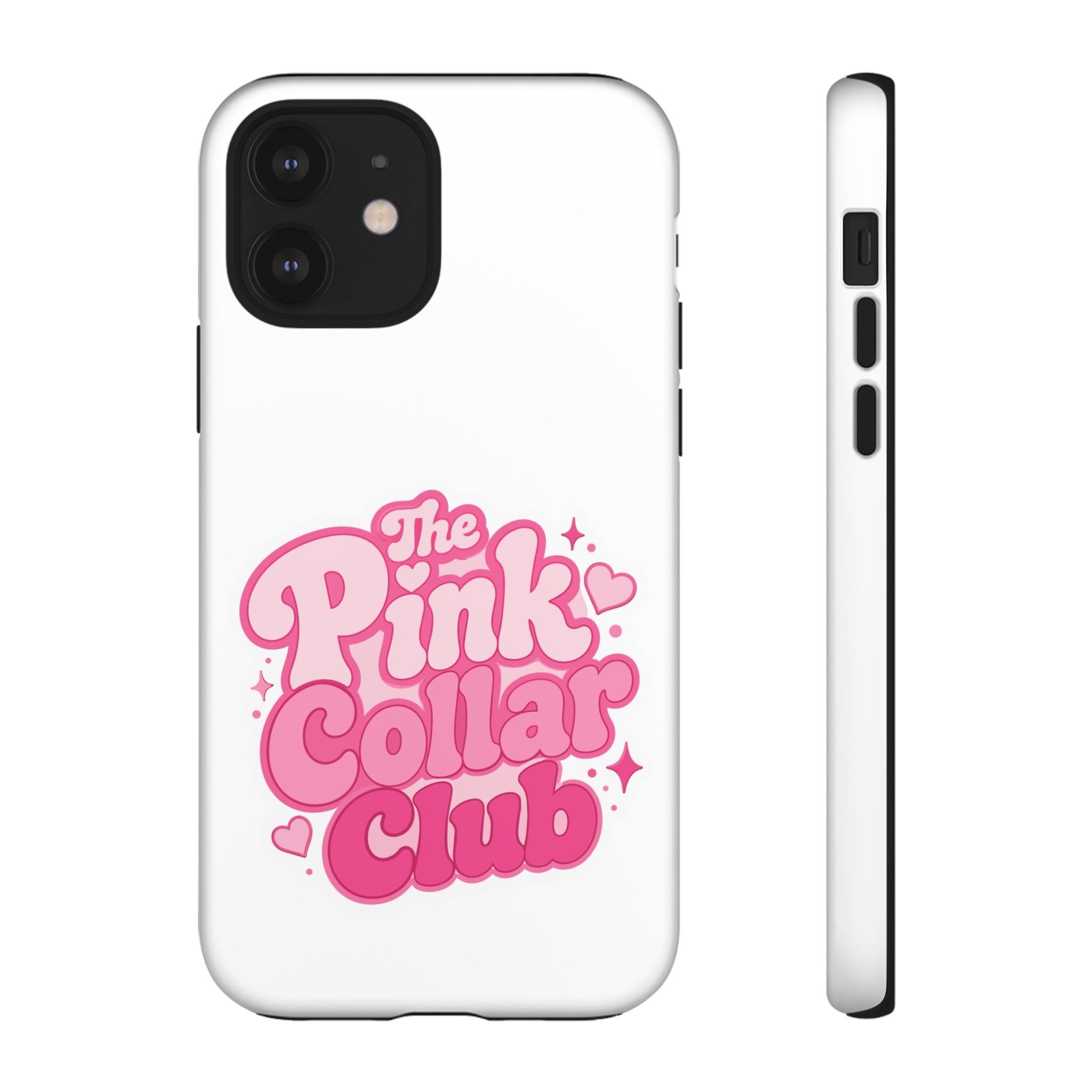 The Pink Collar Club Phone Case — iPhone Cute Retro Pink Graphic Tough Case