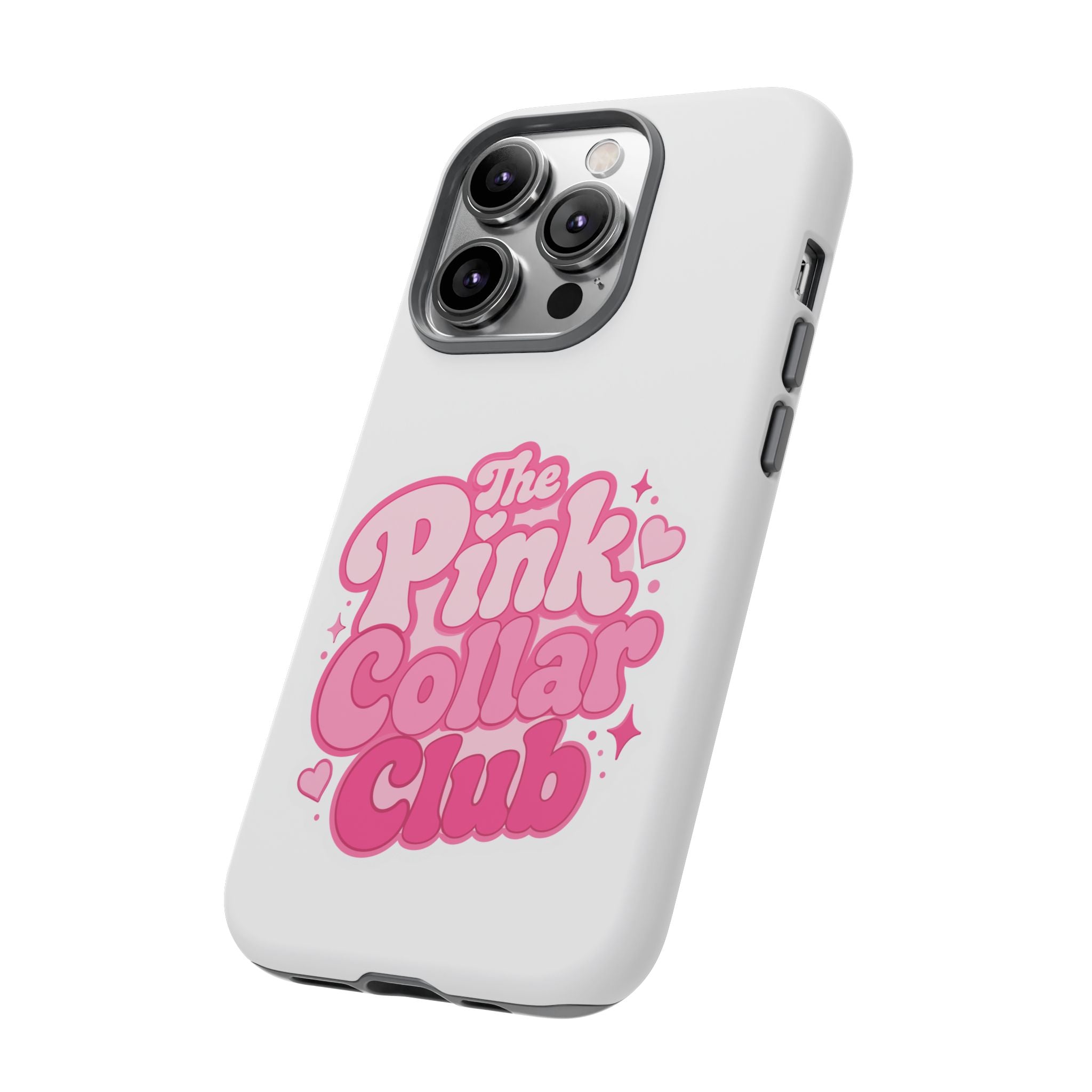 The Pink Collar Club Phone Case — iPhone Cute Retro Pink Graphic Tough Case