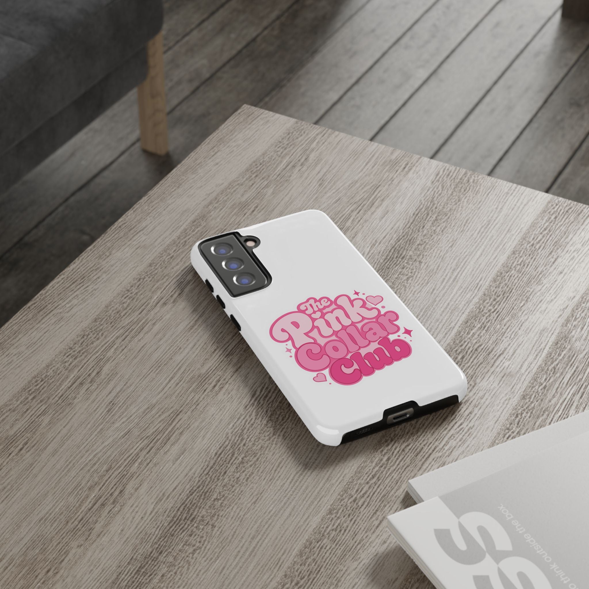 The Pink Collar Club Phone Case — Samsung Galaxy Cute Retro Pink Graphic Tough Case