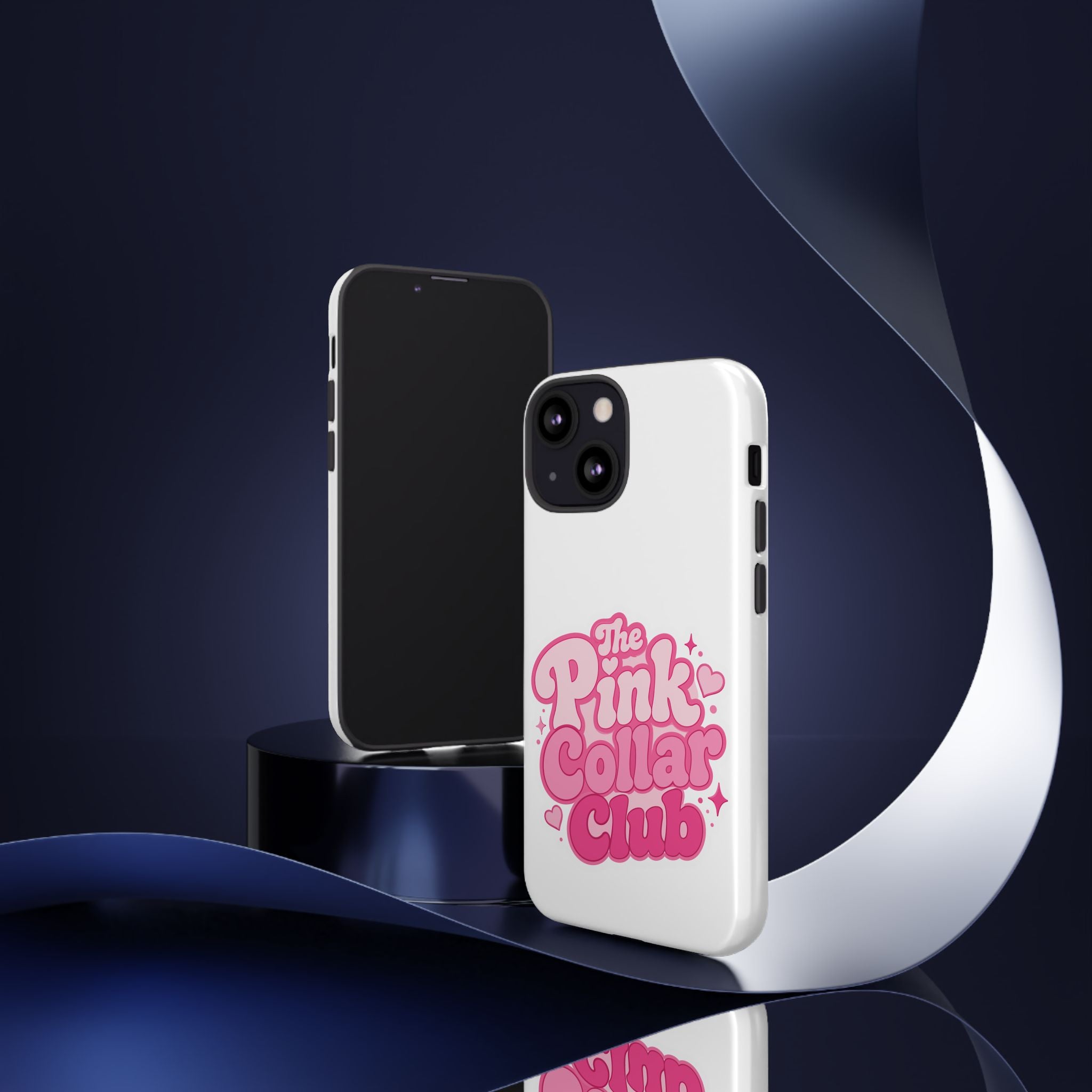 The Pink Collar Club Phone Case — iPhone Cute Retro Pink Graphic Tough Case