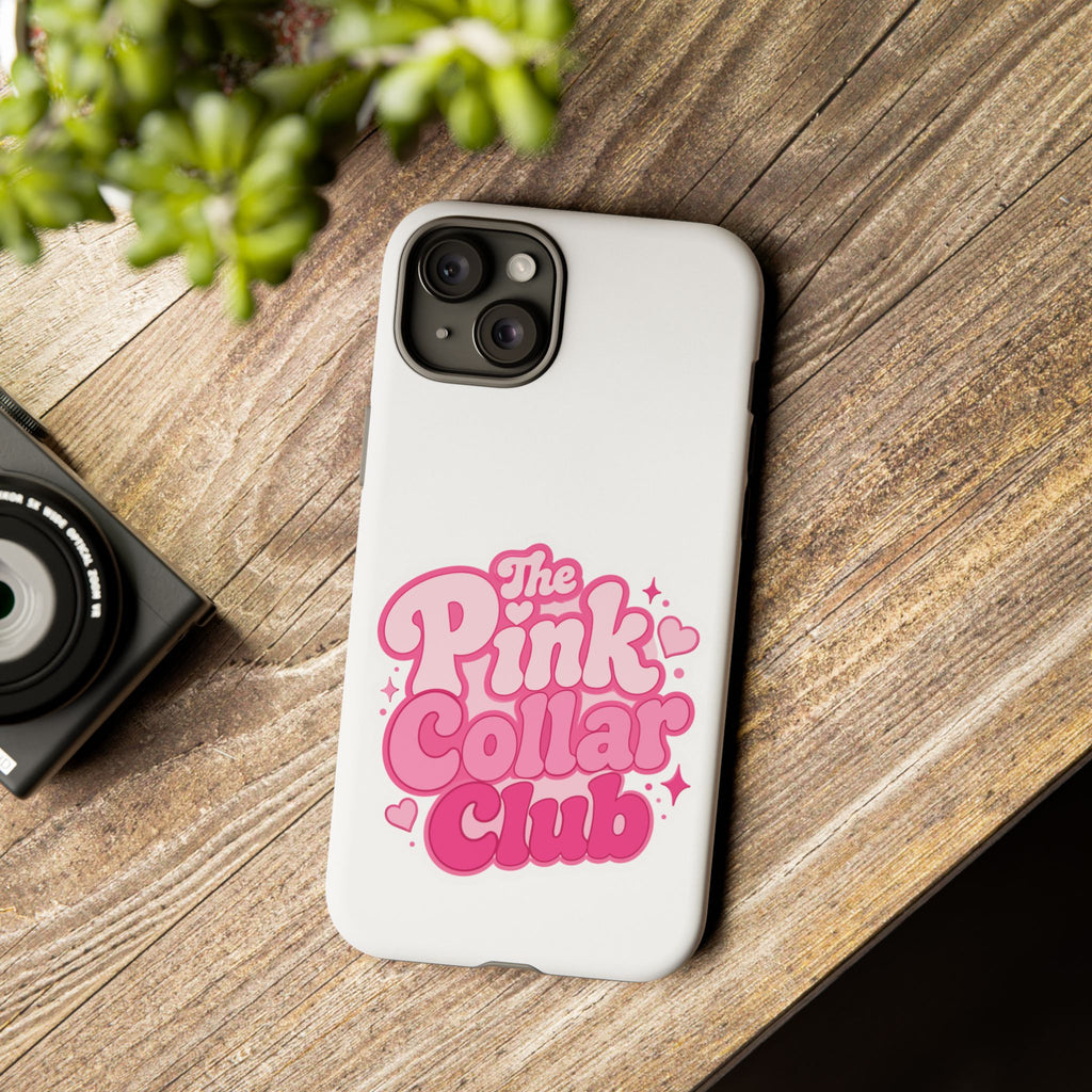 The Pink Collar Club Phone Case — iPhone Cute Retro Pink Graphic Tough Case