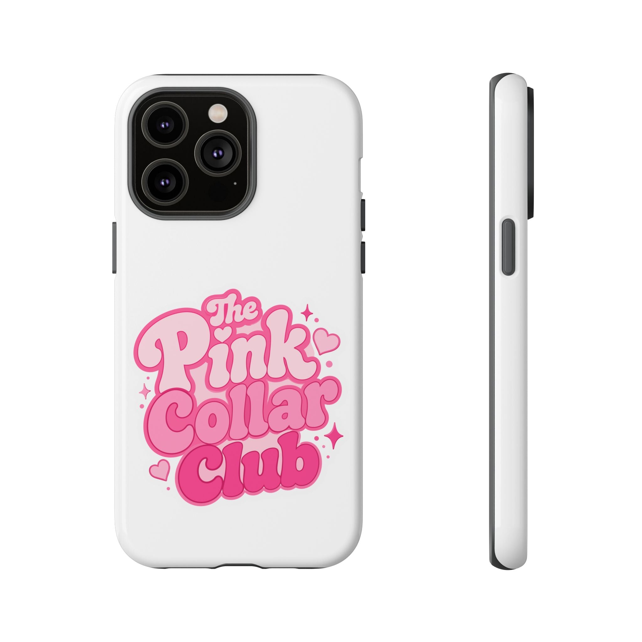 The Pink Collar Club Phone Case — iPhone Cute Retro Pink Graphic Tough Case