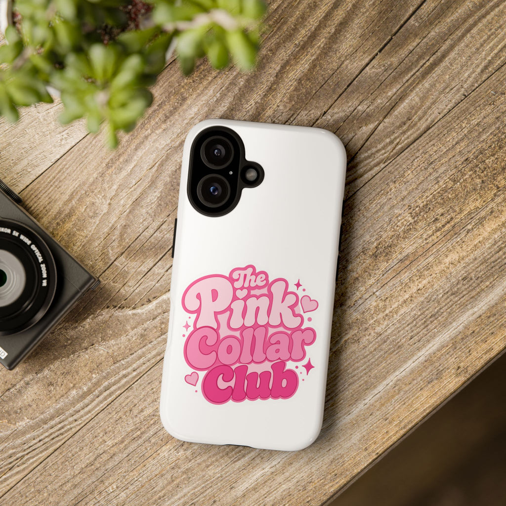 The Pink Collar Club Phone Case — iPhone Cute Retro Pink Graphic Tough Case